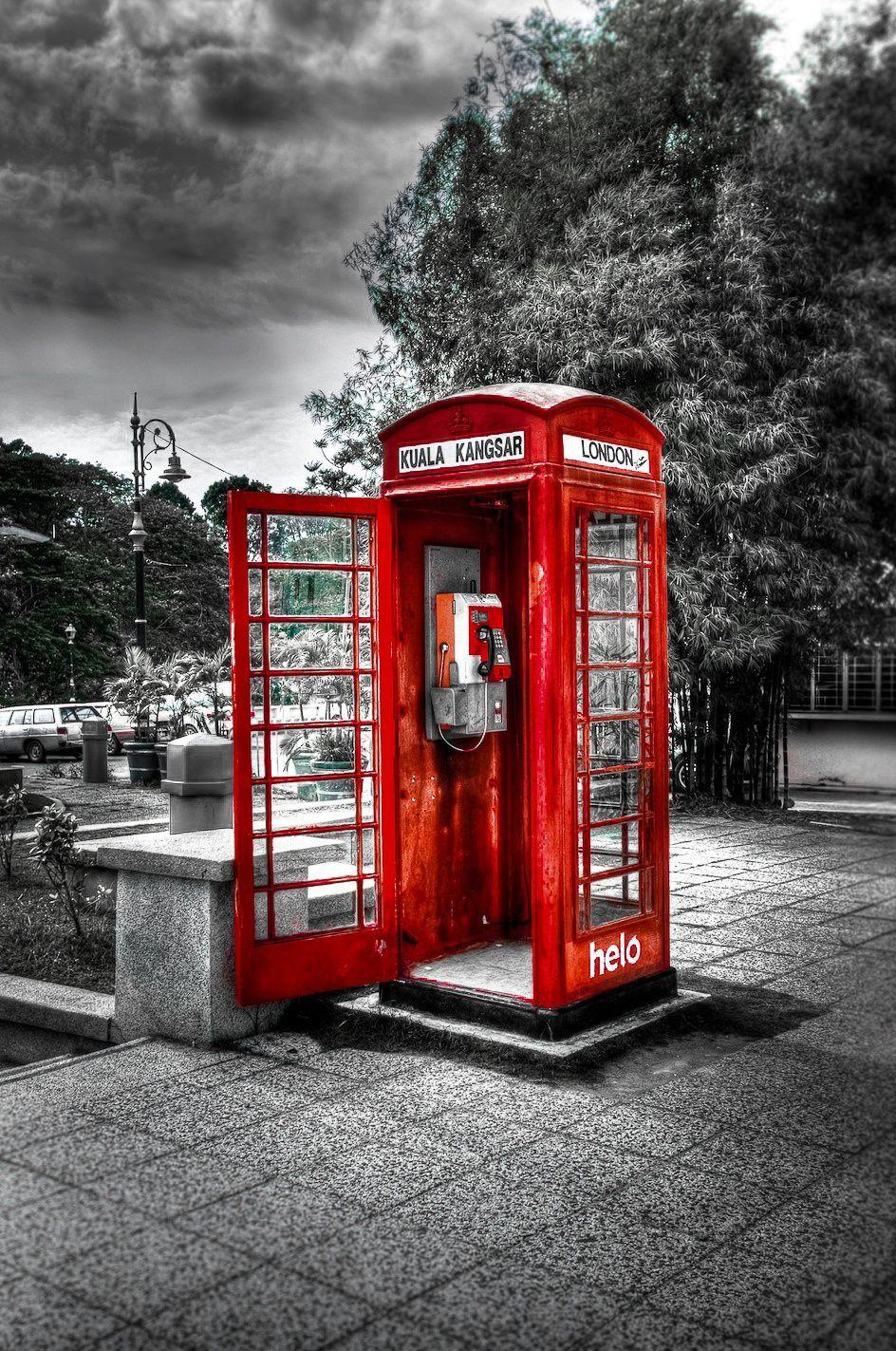 944x1423 Red Telephone Box. Cell phone Wallpaper / Background
