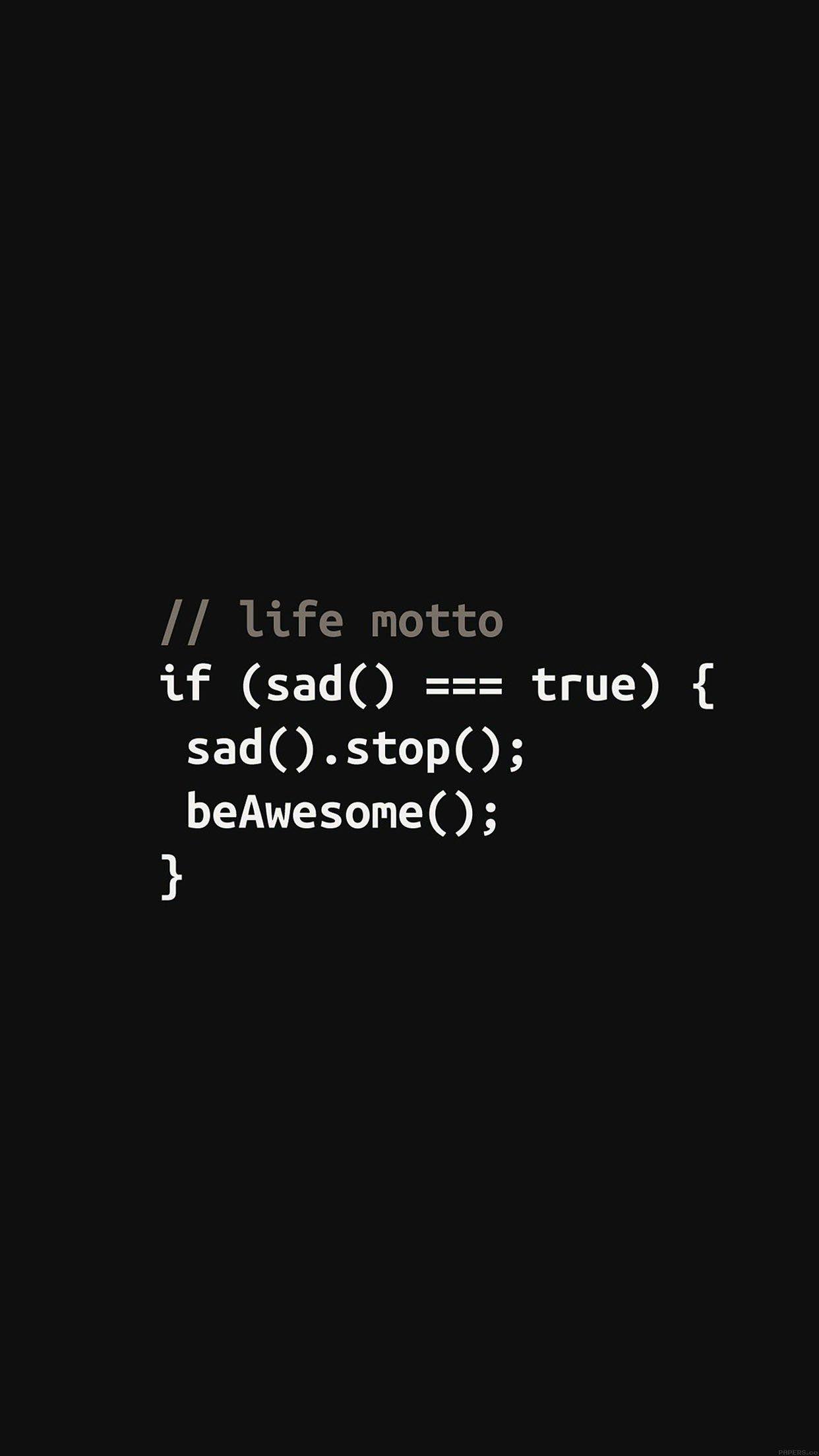 1242x2208 iPhone 6 Wallpaper programmers life motto