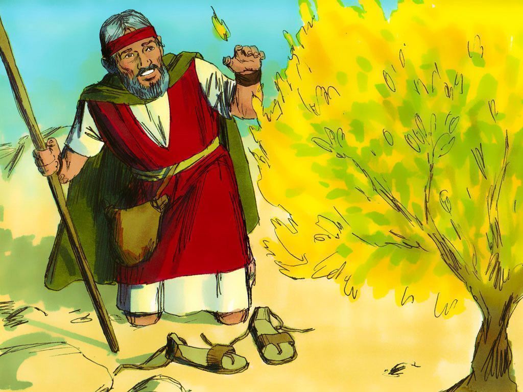 1024x768 Moses and the Burning Bush