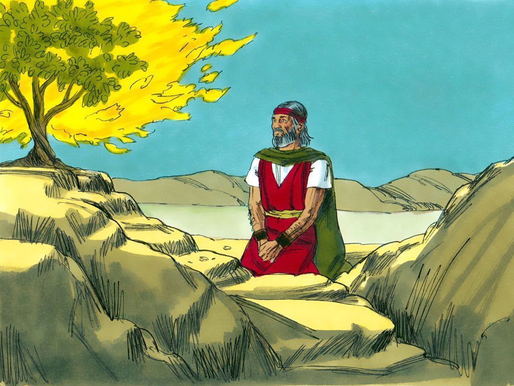 1024x768 Moses and the Burning Bush