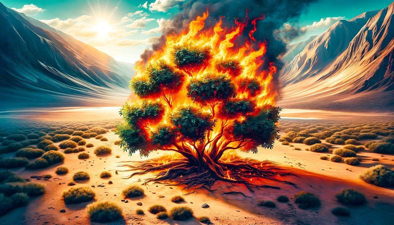 1280x731 Download Biblical, Burning Bush, Moses