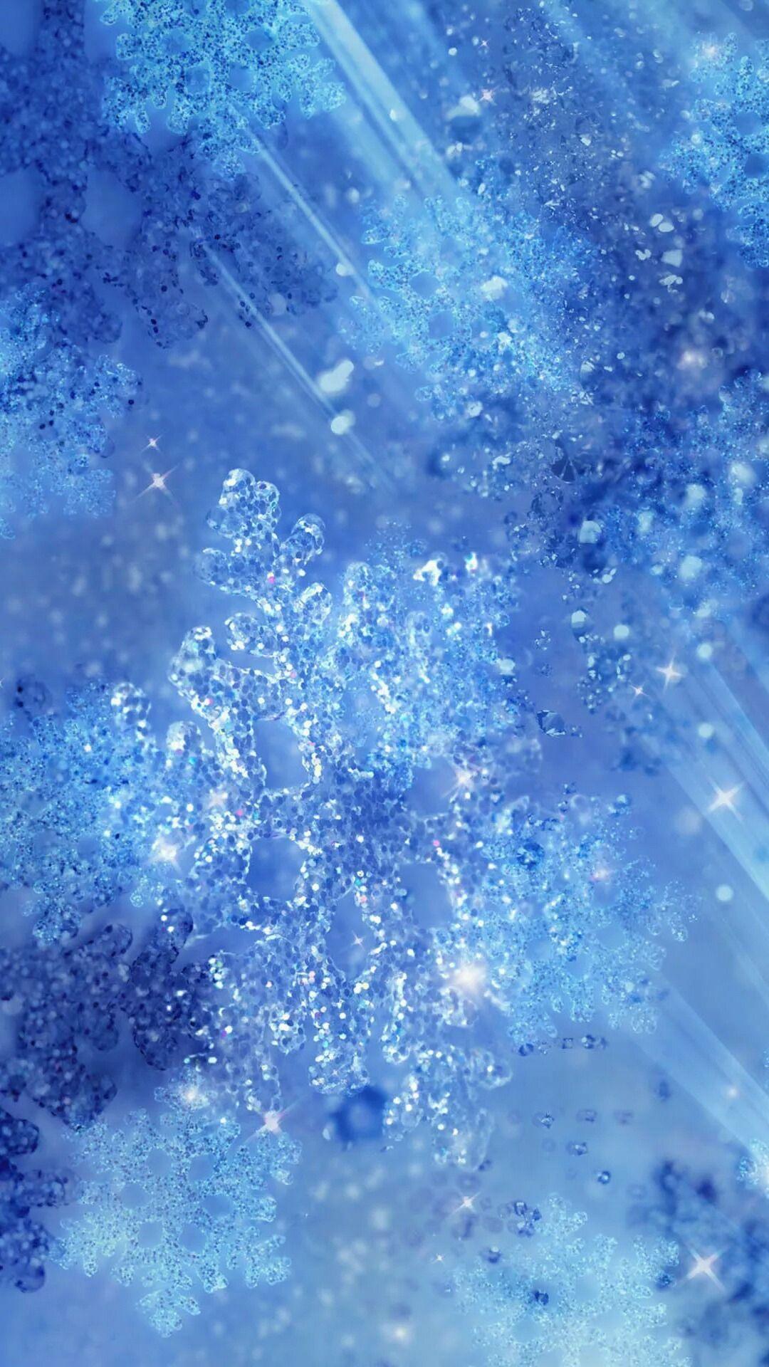 1080x1920 Beautiful Glittering Snowflakes. Tap to see more beautiful