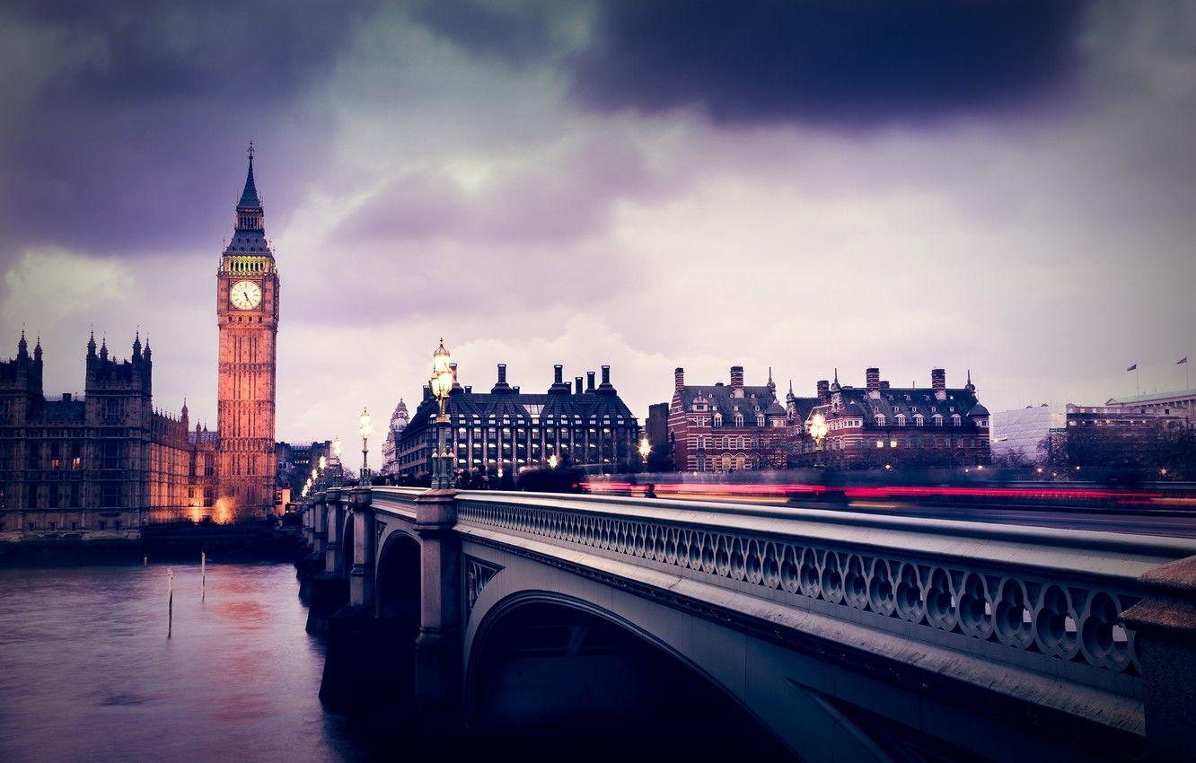 1332x850 Wallpaper clouds, bridge, rain, London, excerpt, Big Ben
