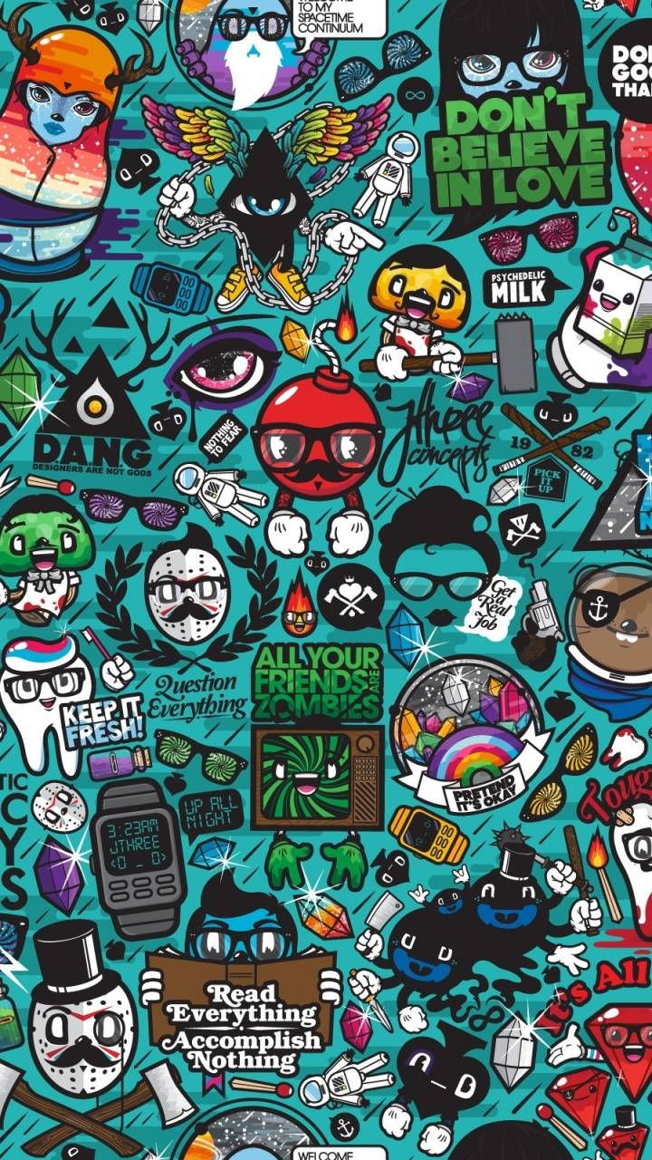 Hình nền graffiti điên rồ 720x1280