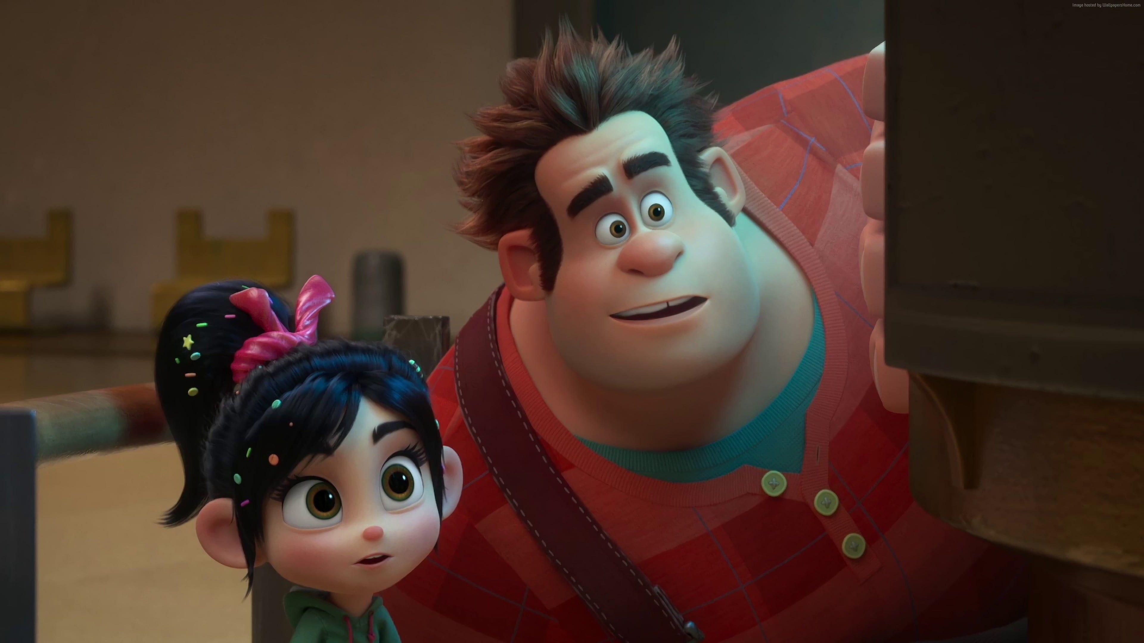 3840x2160 Two male and girl cartoon characters HD wallpaper