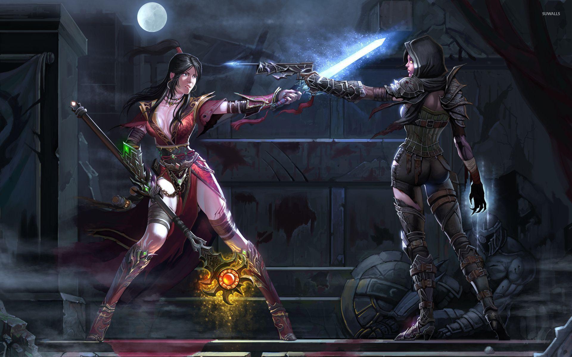 1920x1200 Magical female characters in Diablo III wallpaper wallpaper