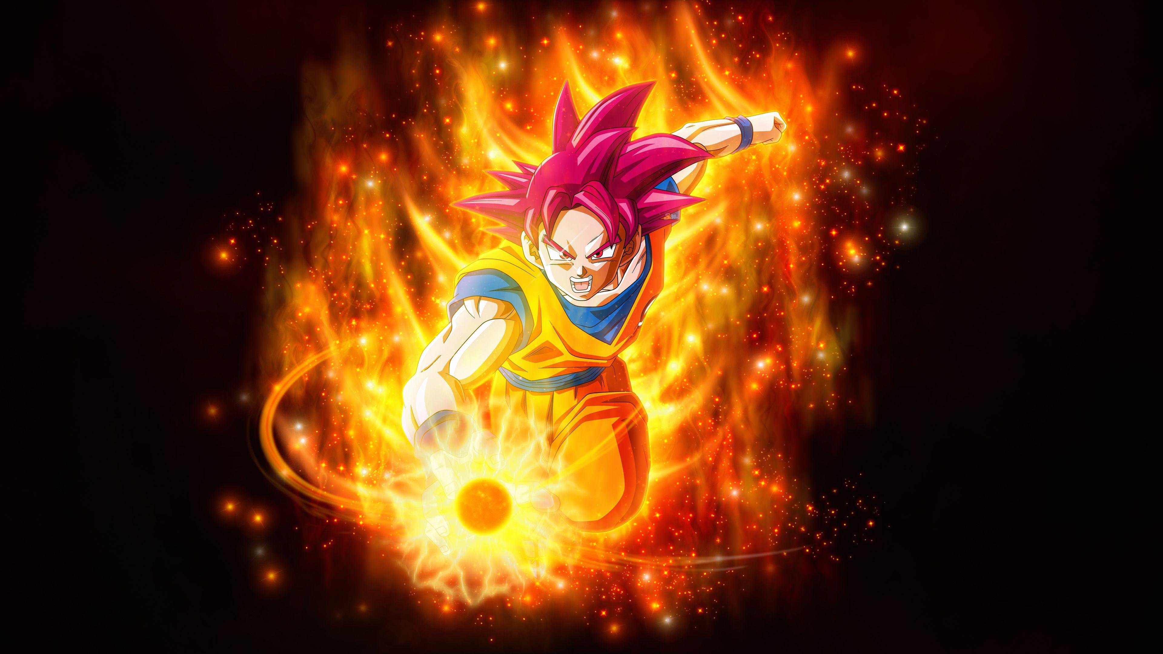 3840x2160 Super Saiyan God Dragon Ball Super Super 4K Wallpaper