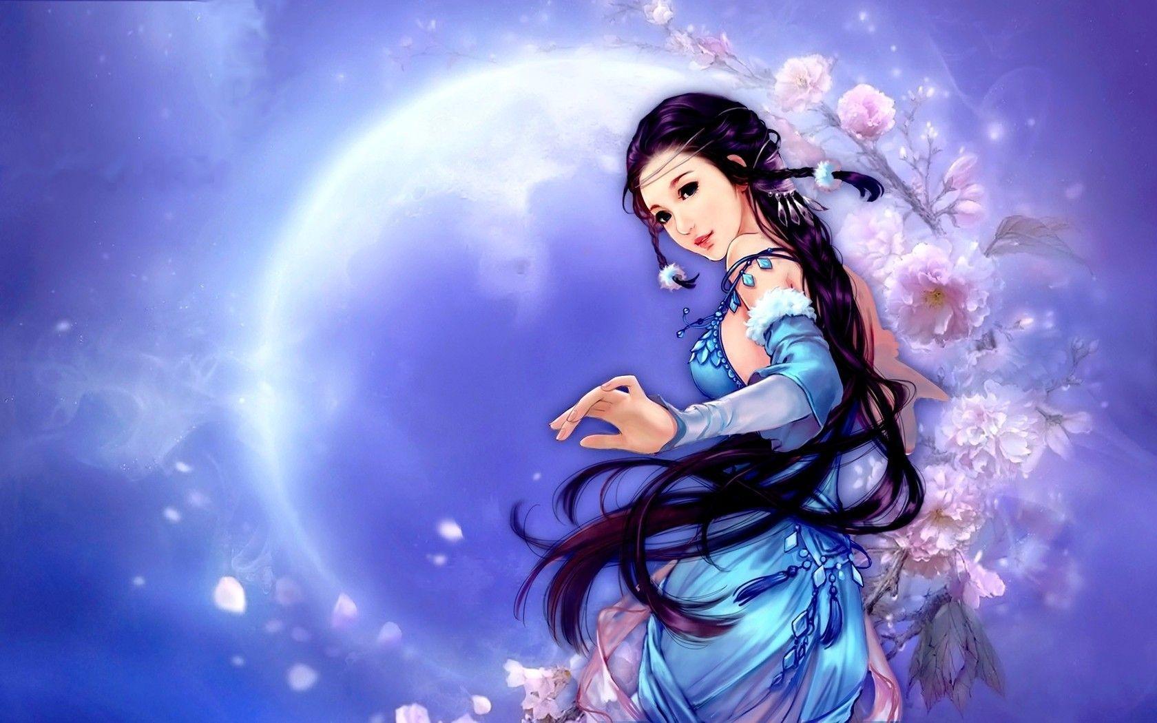 1680x1050 Animated Woman Wallpaper