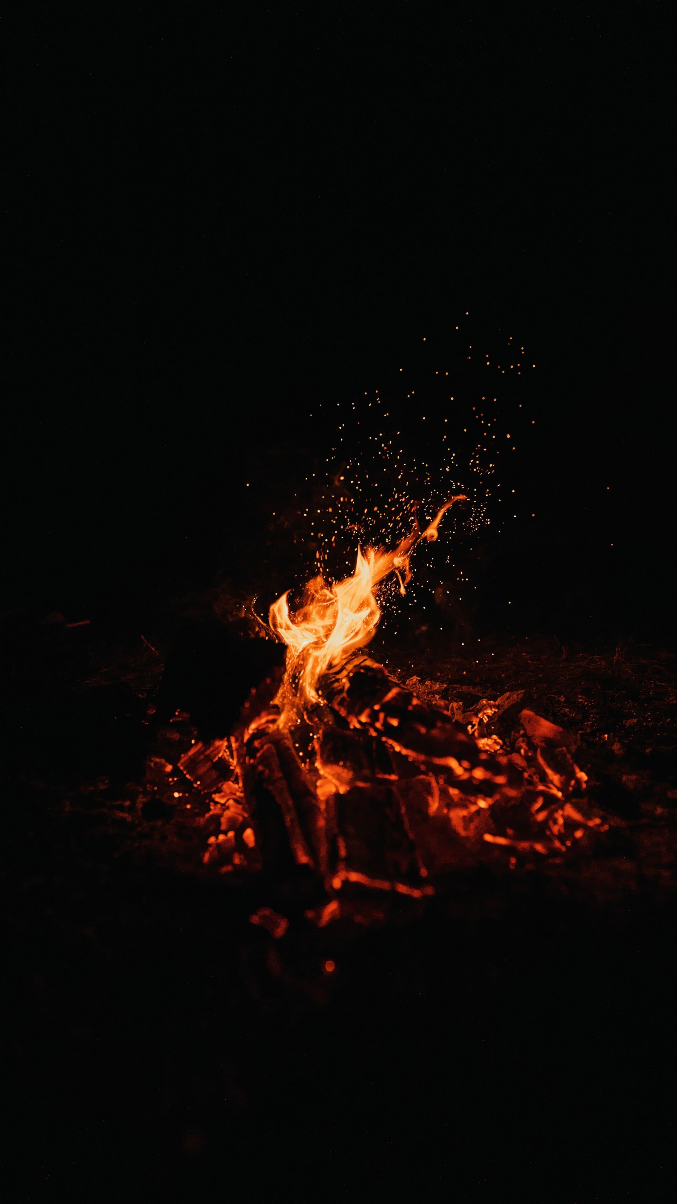 2160x3840 Bonfire Wallpaper 4K, Dark, Black