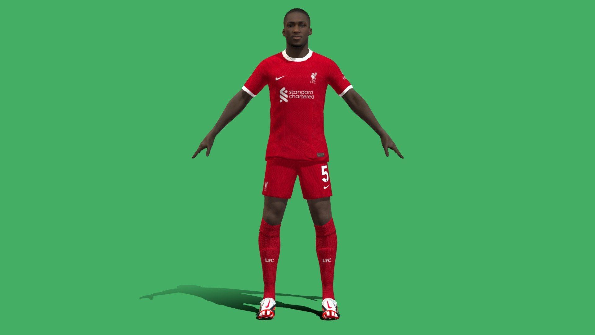 1920x1080 3D Rigged Ibrahima Konate Liverpool