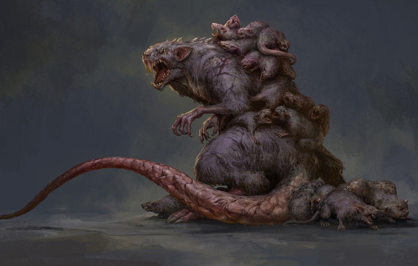 1332x850 Wallpaper Monster, Rat Creature, Russell Dongjun Lu, Fantasy