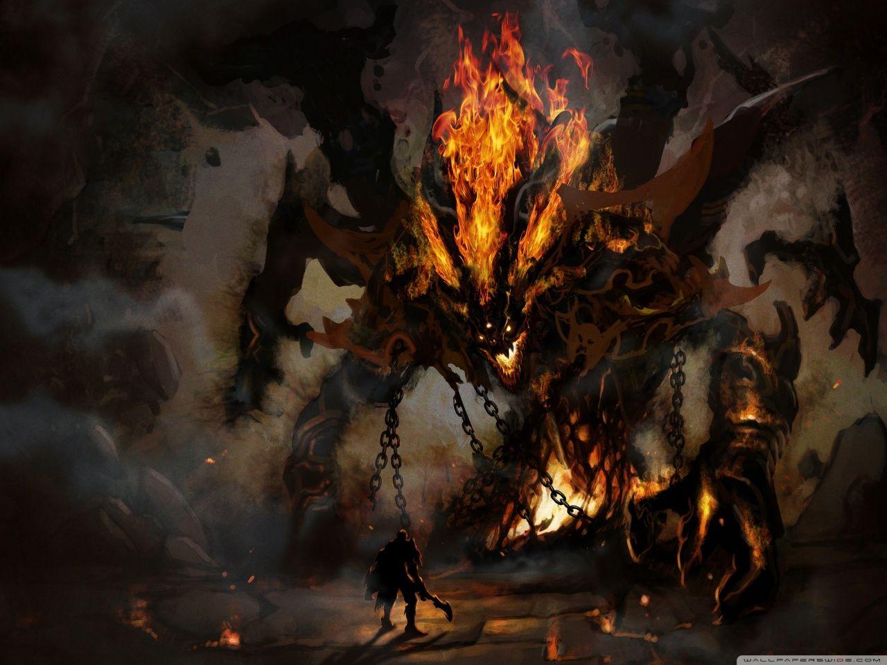 1280x960 Fire Demon ❤ 4K HD Desktop Wallpaper for • Dual Monitor Desktops