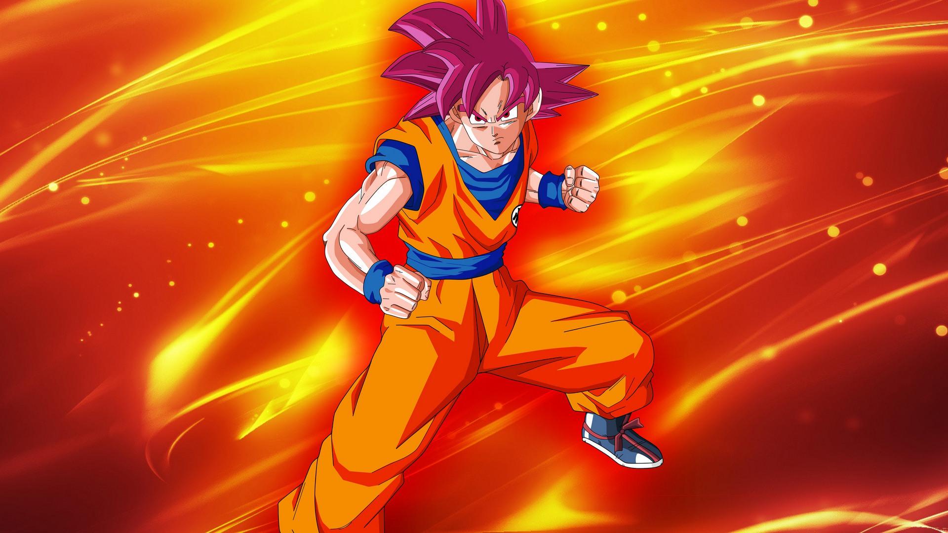 pictures of goku super saiyan god