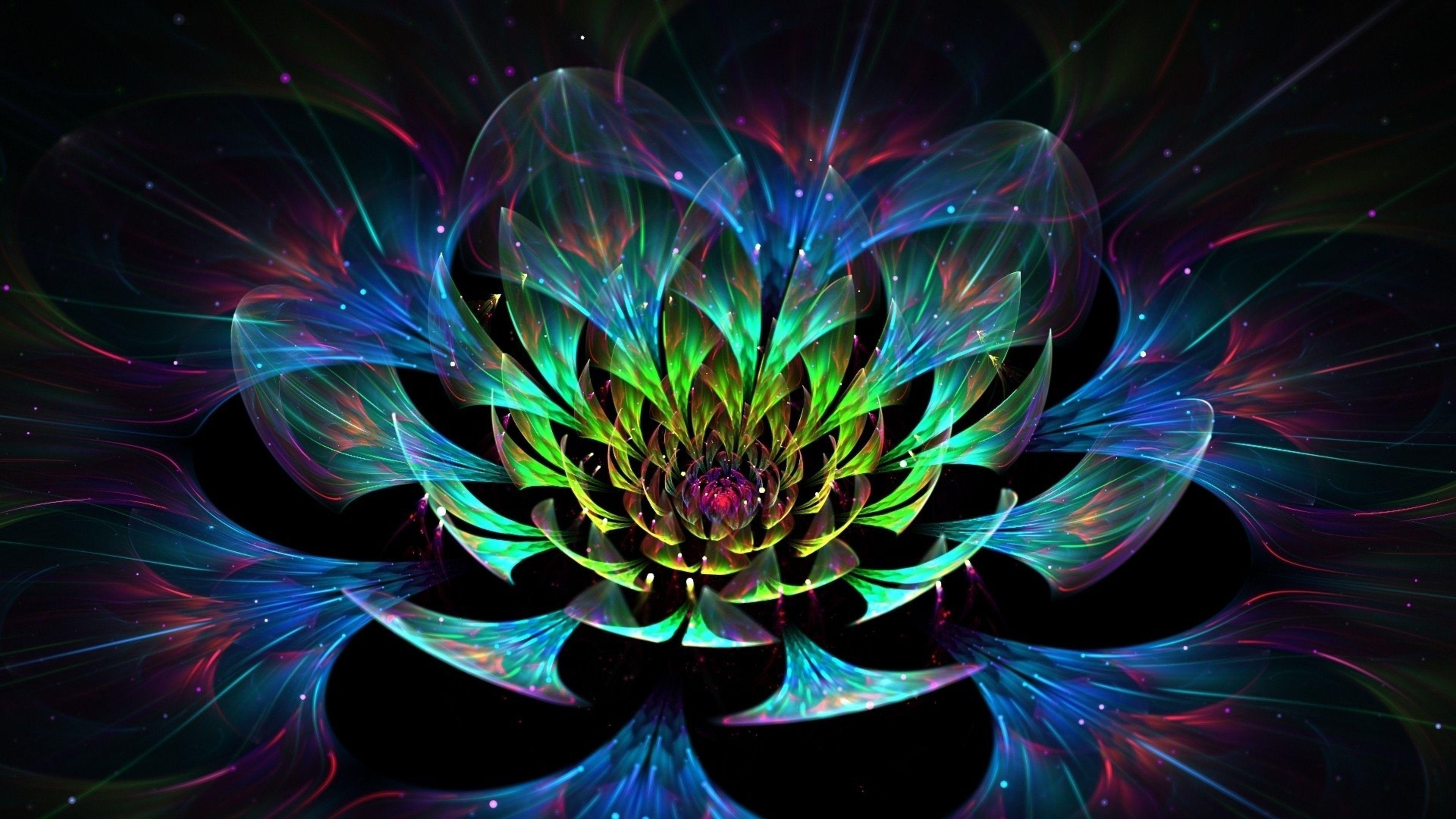 3840x2160 Abstract Lotus Flower 4k Ultra HD Wallpaper HD