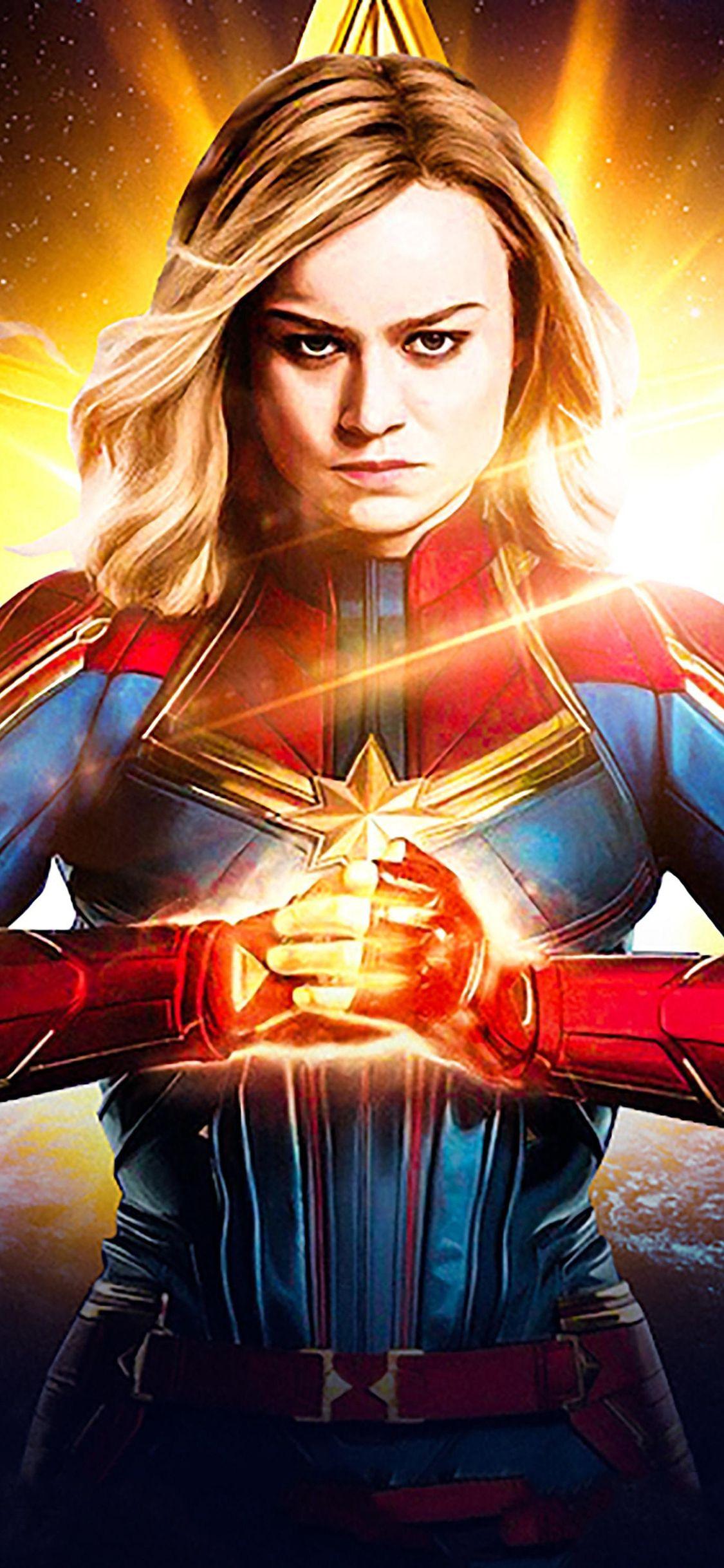 1125x2436 Captain Marvel iPhone XS, iPhone 10, iPhone X