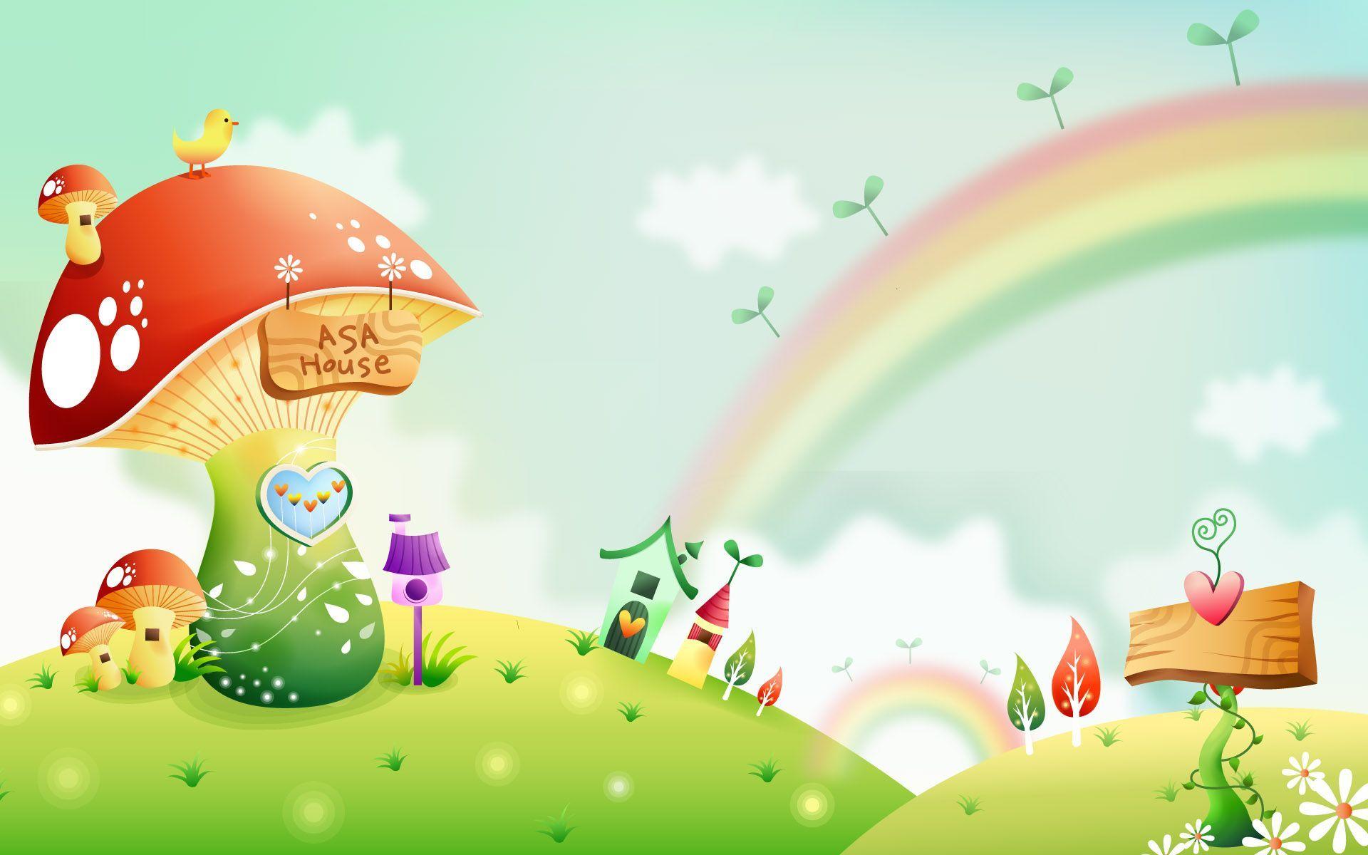 Cartoon Rainbow Wallpapers - Top Free Cartoon Rainbow Backgrounds -  WallpaperAccess