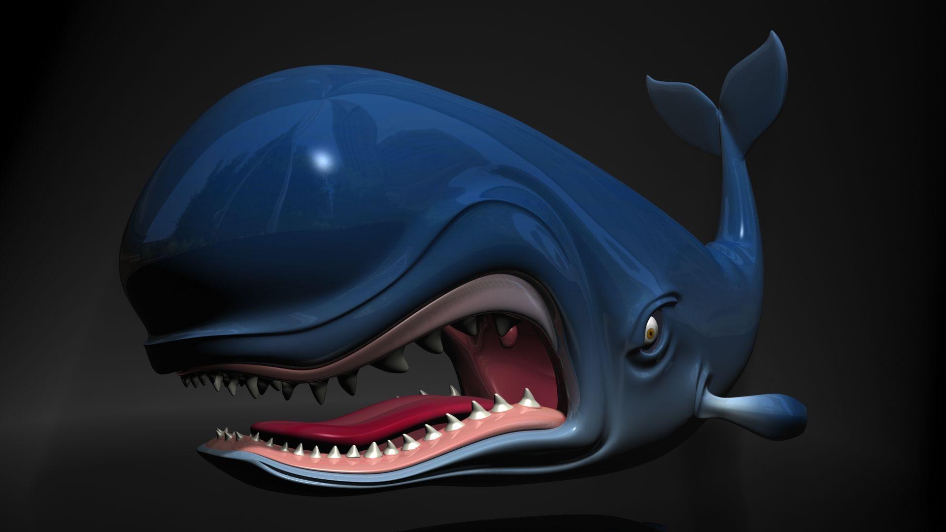 1920x1080 3D Whale, HD 3D, 4k Wallpaper, Image, Background, Photo