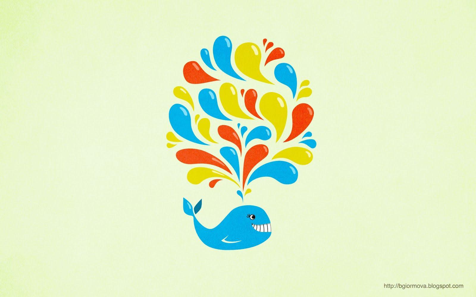 1600x1000 Free download Happy cartoon whale wallpaper [1600x1000]