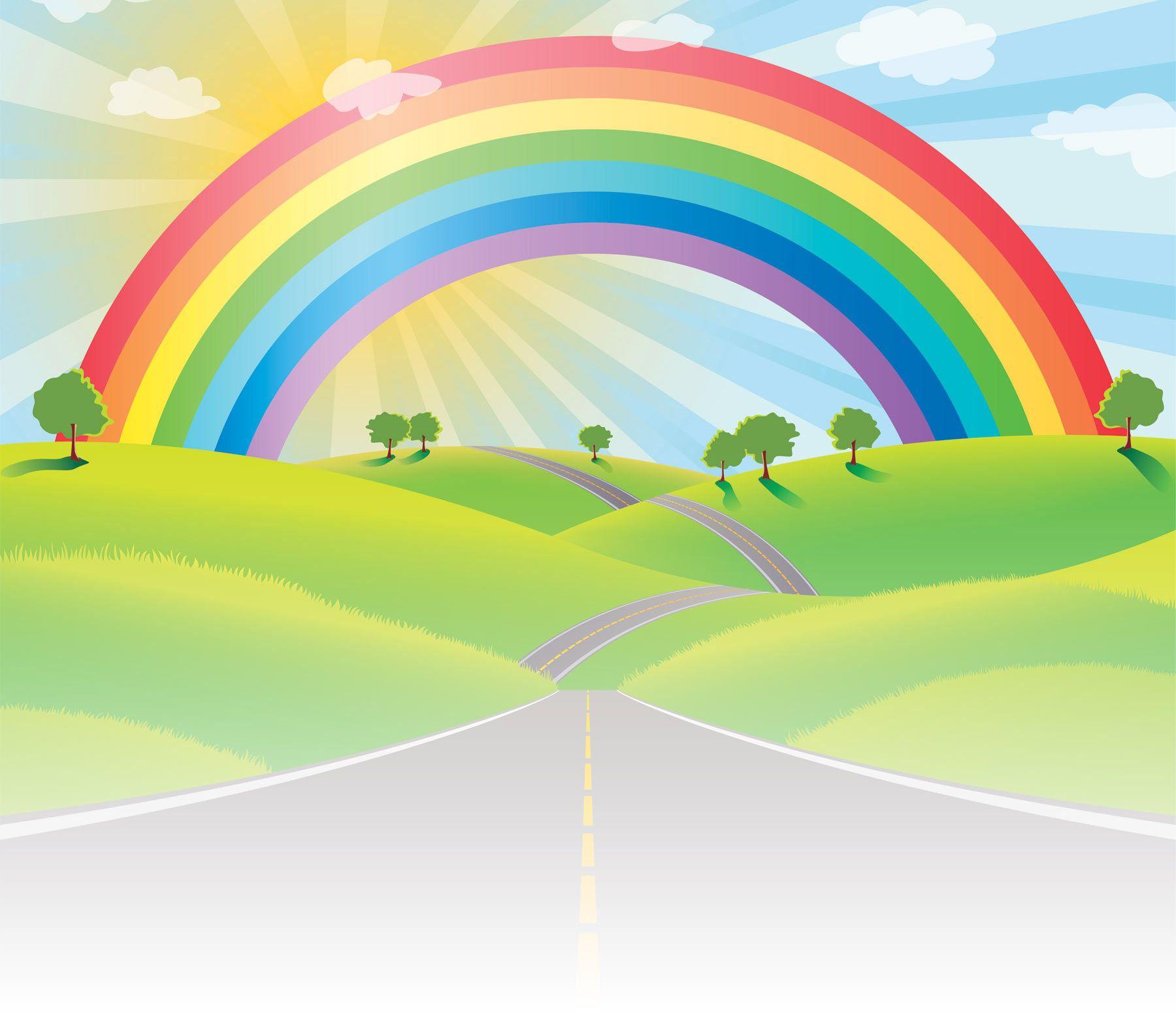Cartoon Rainbow Wallpapers Top Free Cartoon Rainbow Backgrounds 