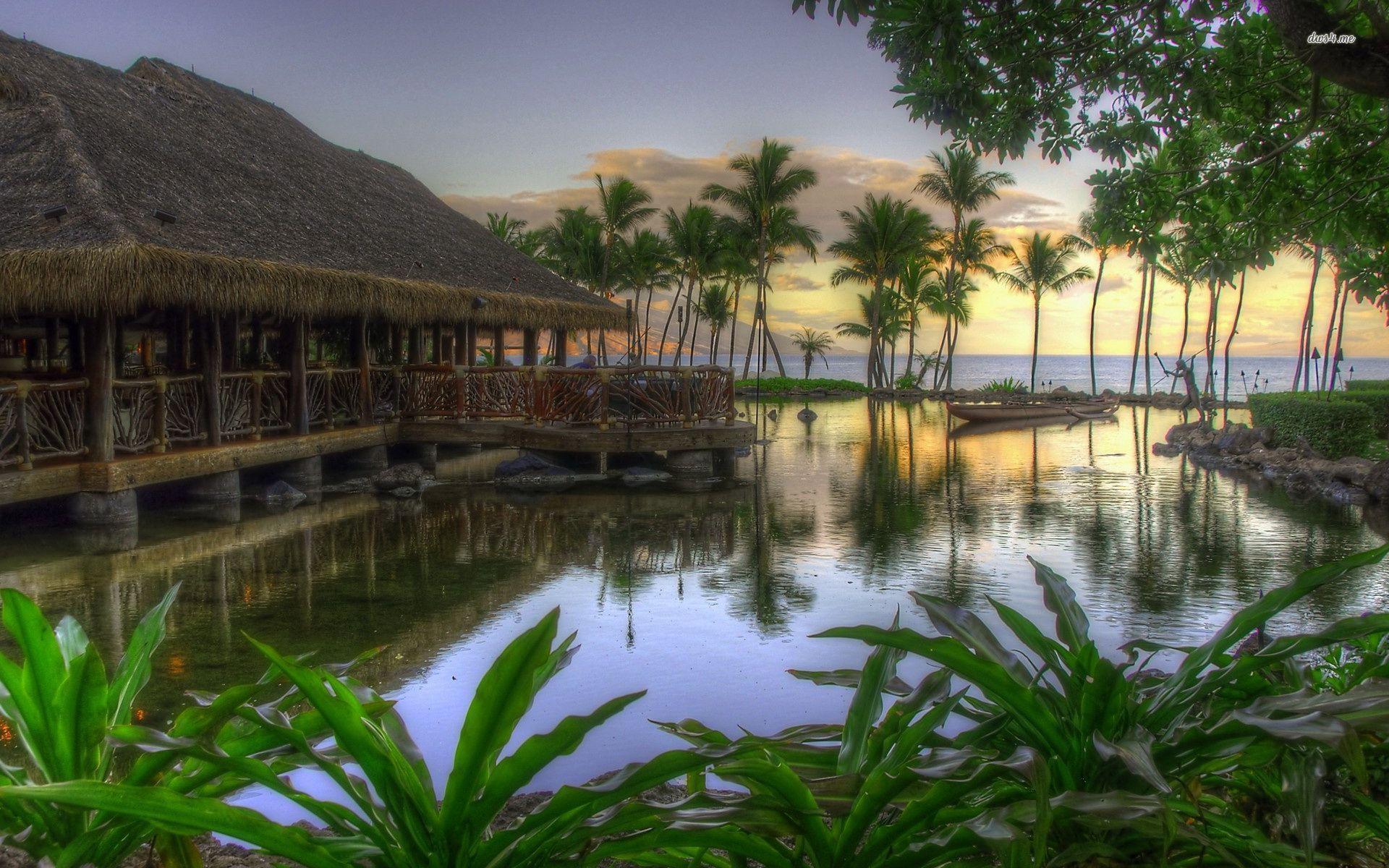 1920x1200 Beach house wallpaper wallpaper