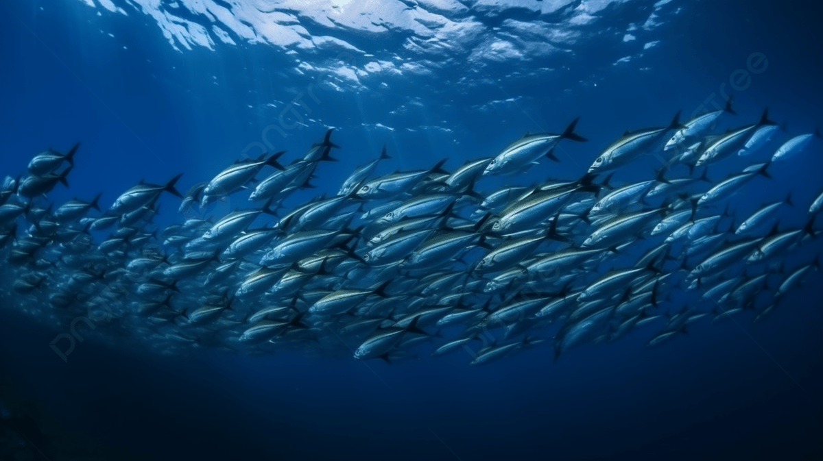 1200x673 School Of Tuna Looking Underwater At