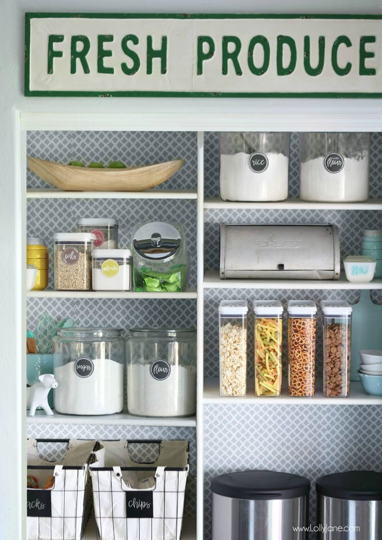 768x1087 Easy Pantry Faux Wallpaper Makeover