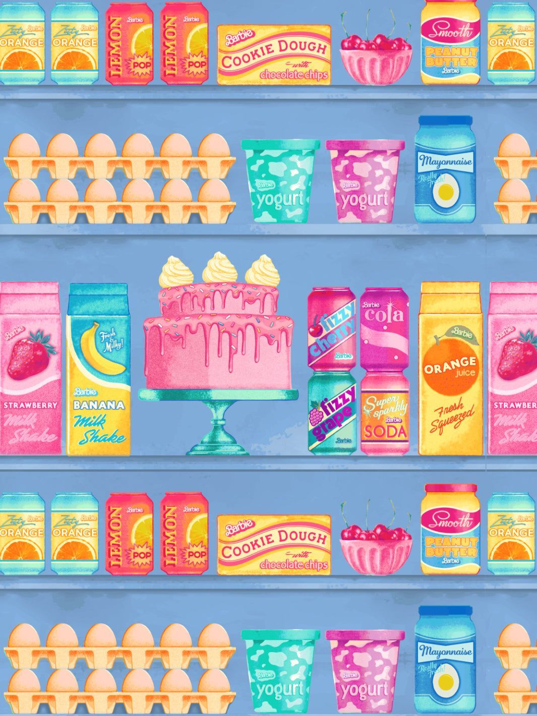 1065x1420 Barbie™ Pantry' Wallpaper