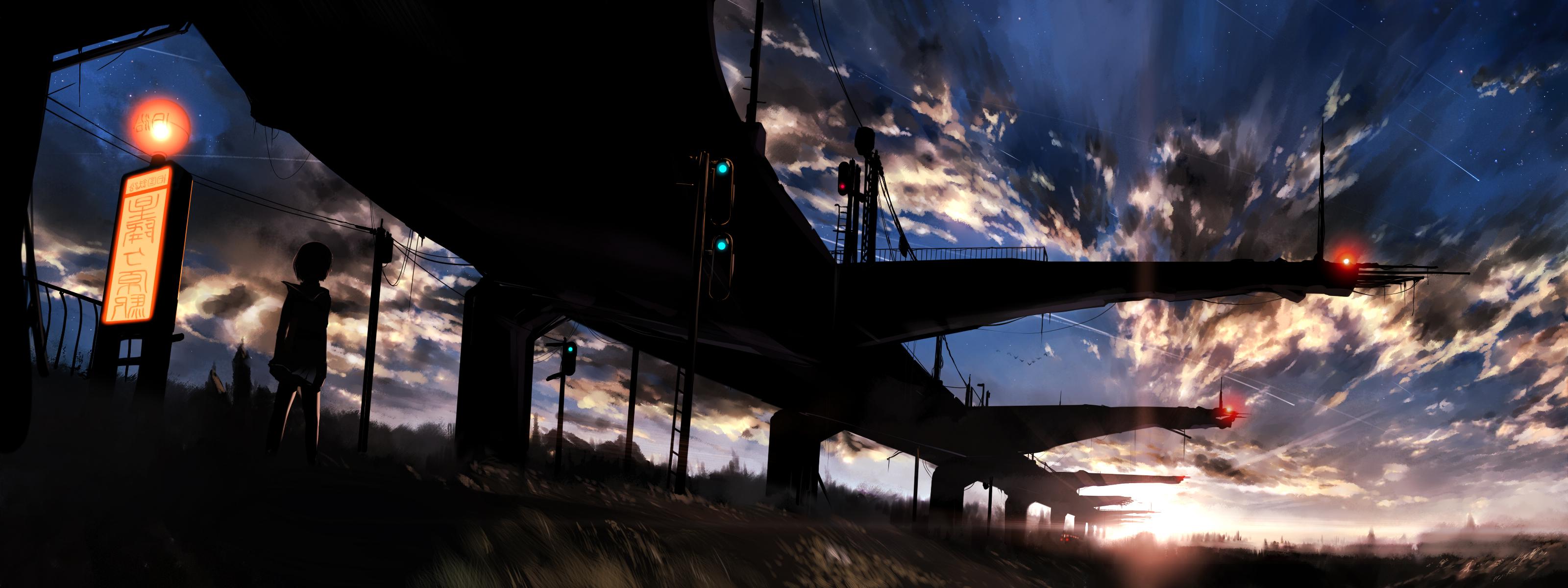 3200x1200 Anime Dual Monitor Wallpaper