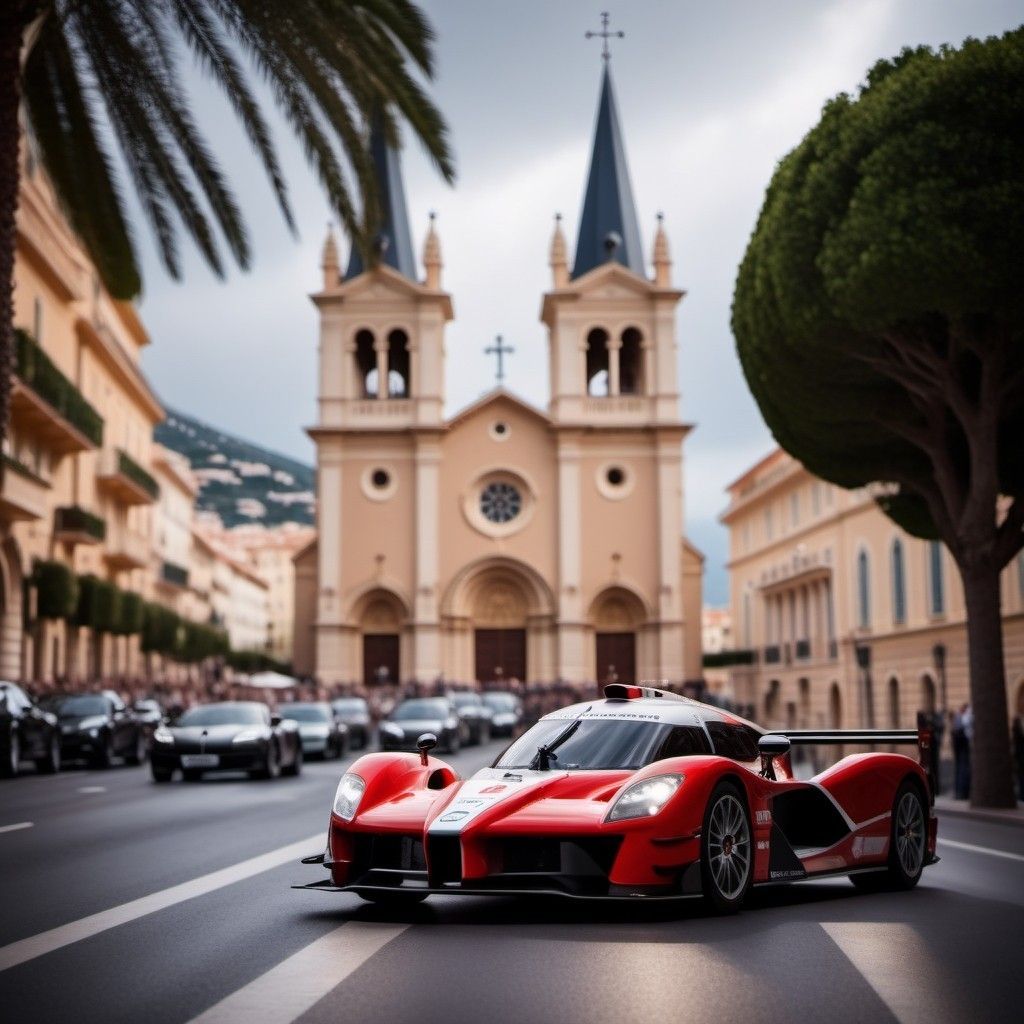 1024x1024 Monaco F1 Cars in Church. Stable