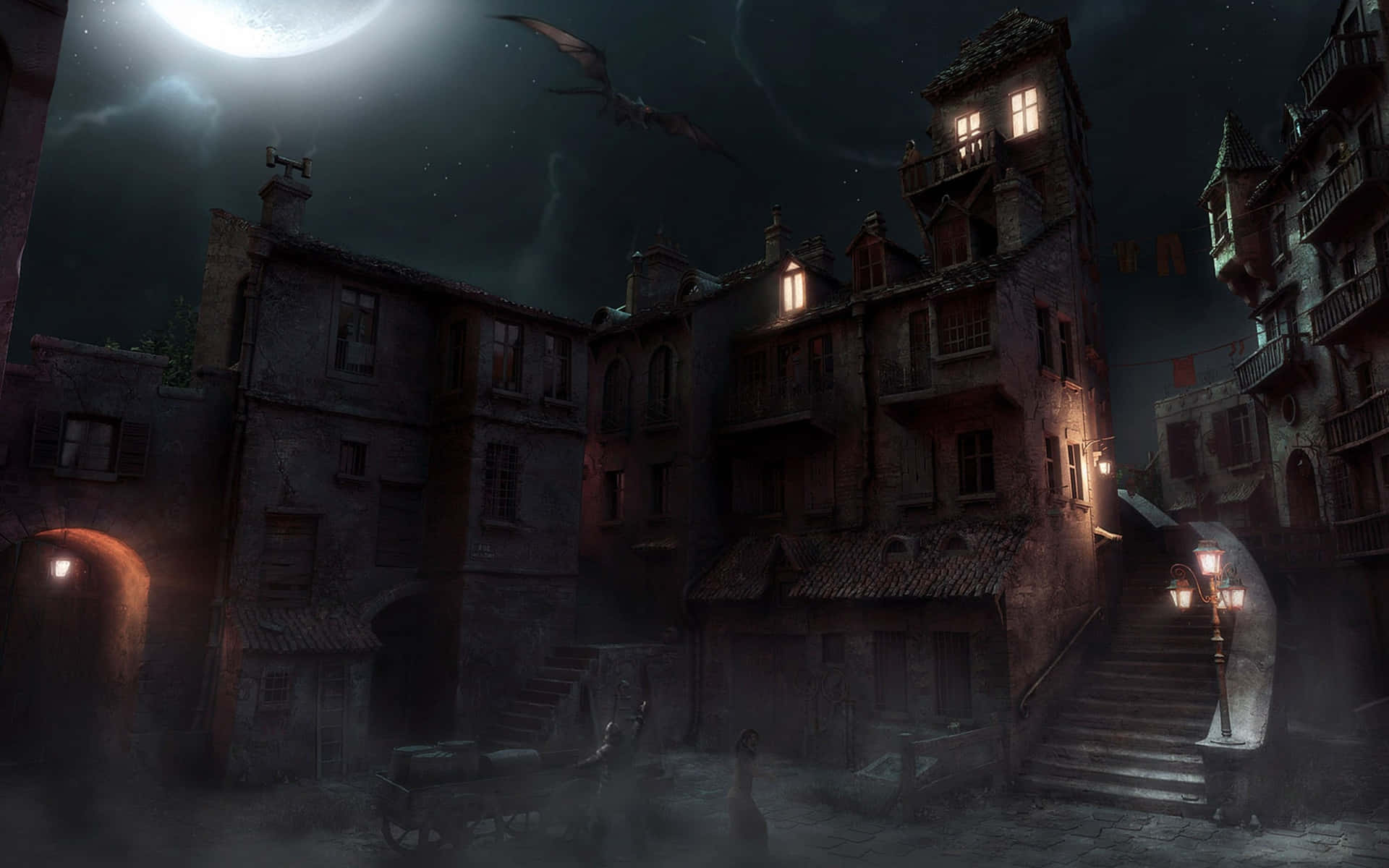 1920x1200 Spine Chilling Horror Movie Background