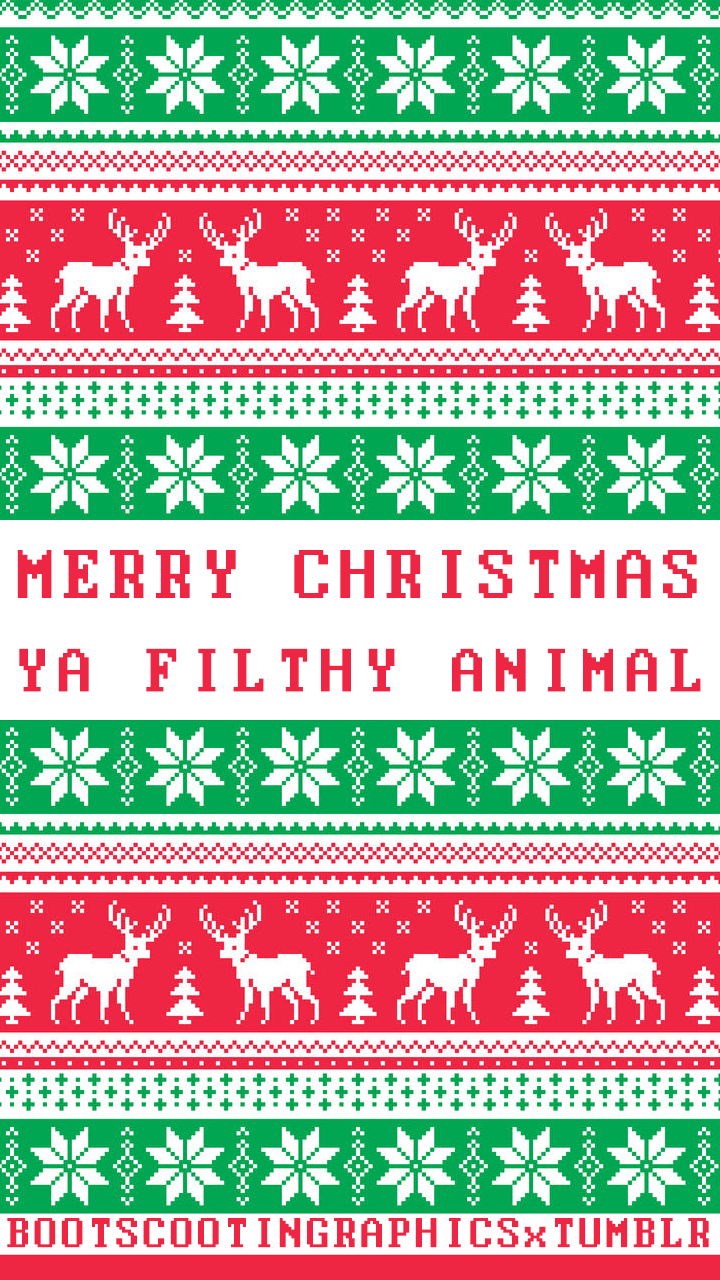 720x1280 Hình nền điện thoại Merry Christmas Ya Filthy Animal tumblr.  chữ lồng