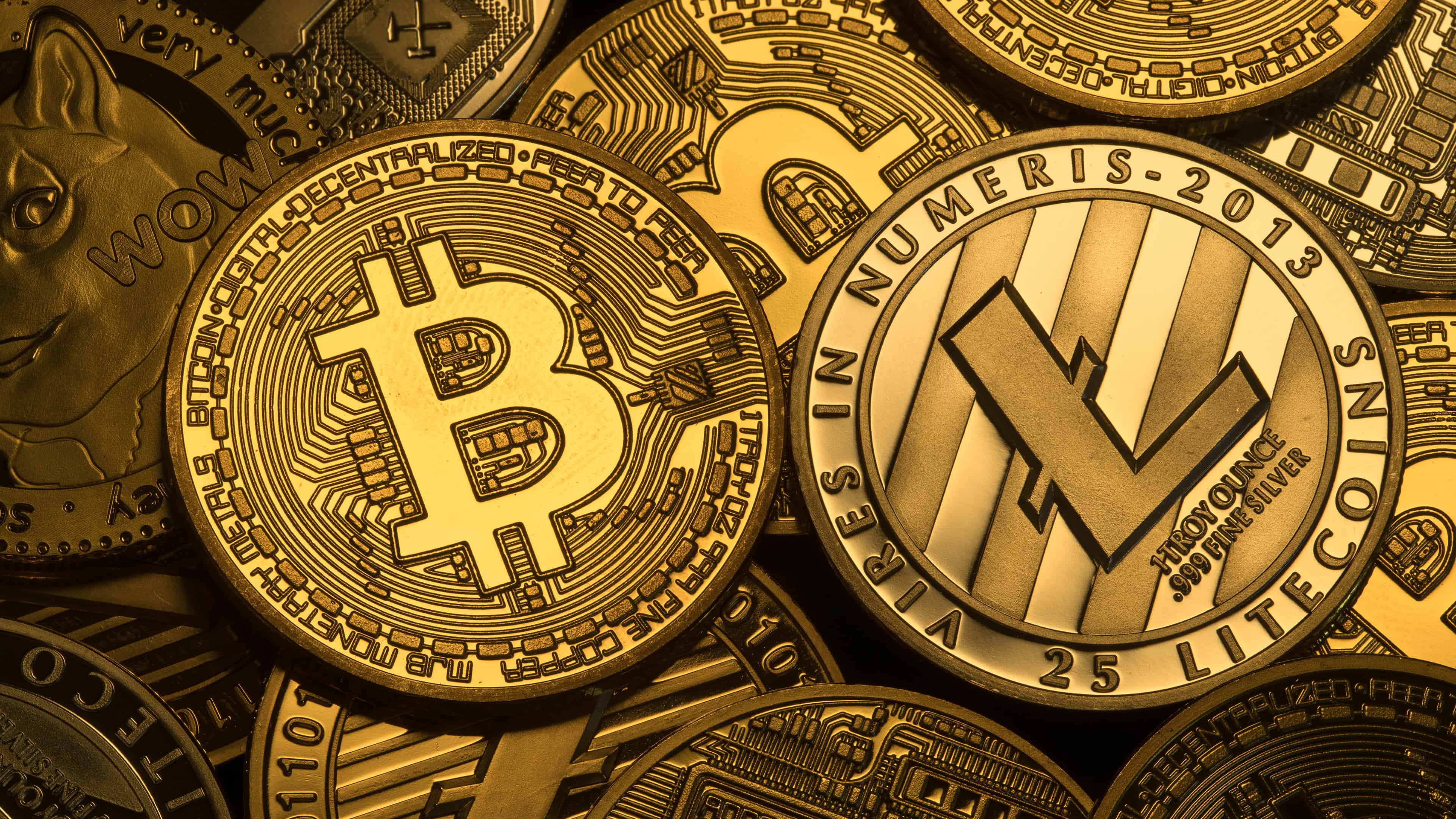 cryptocurrency logo background image