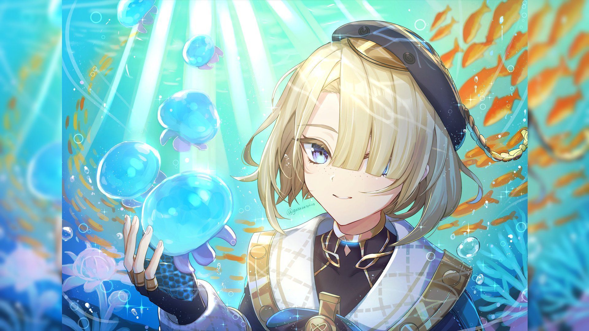 1920x1080 Genshin Impact Freminet HD Wallpaper by ガラスノ