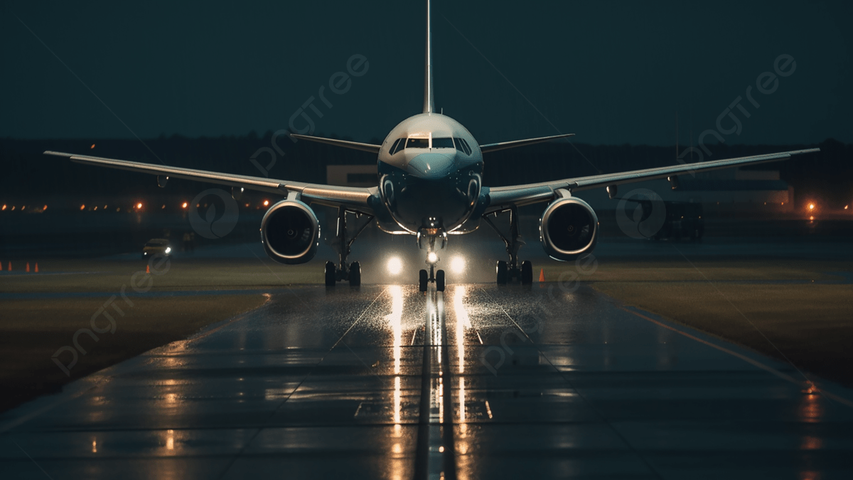 1200x675 Airplane Dark Night Background