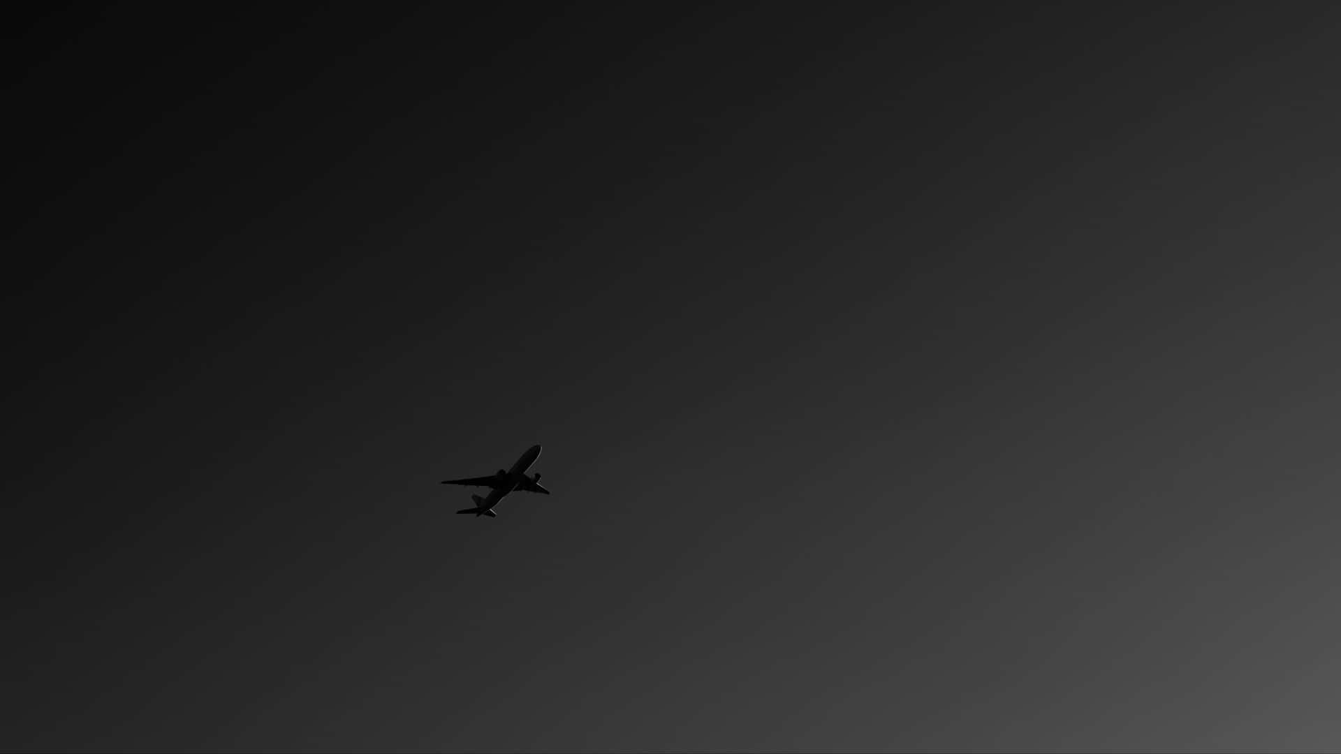 1920x1080 Plane Desktop Dark Sky Wallpaper
