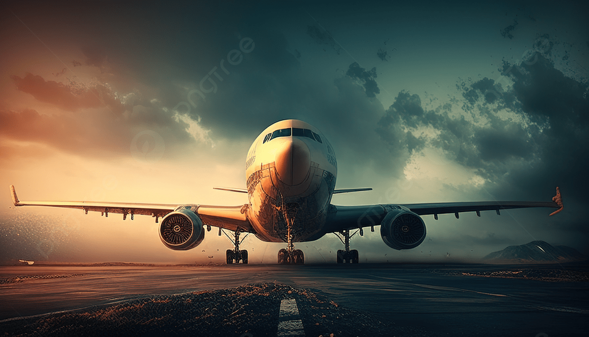 1200x686 An Airplane On A Runway In Front Of A