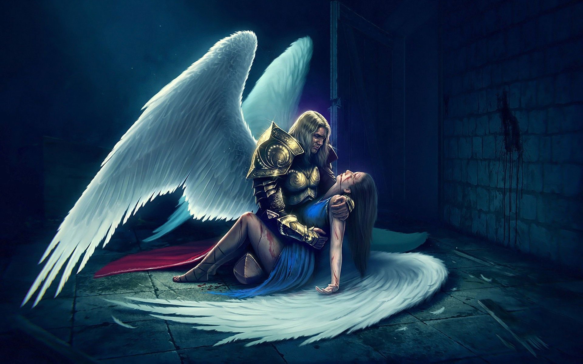 1920x1200 Fantasy Angel Warrior HD Wallpaper