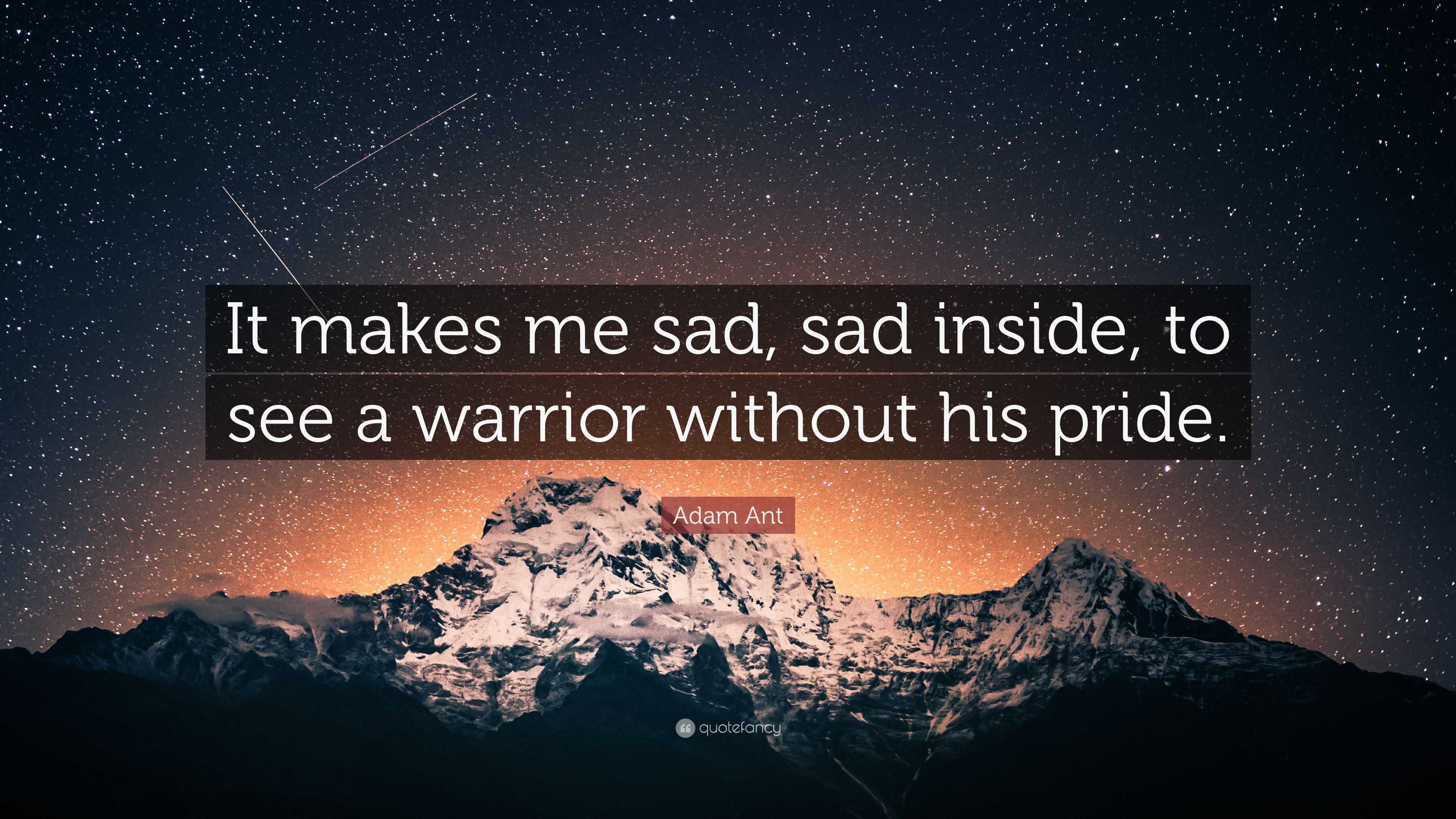 3840x2160 Adam Ant Quote: “It makes me sad, sad
