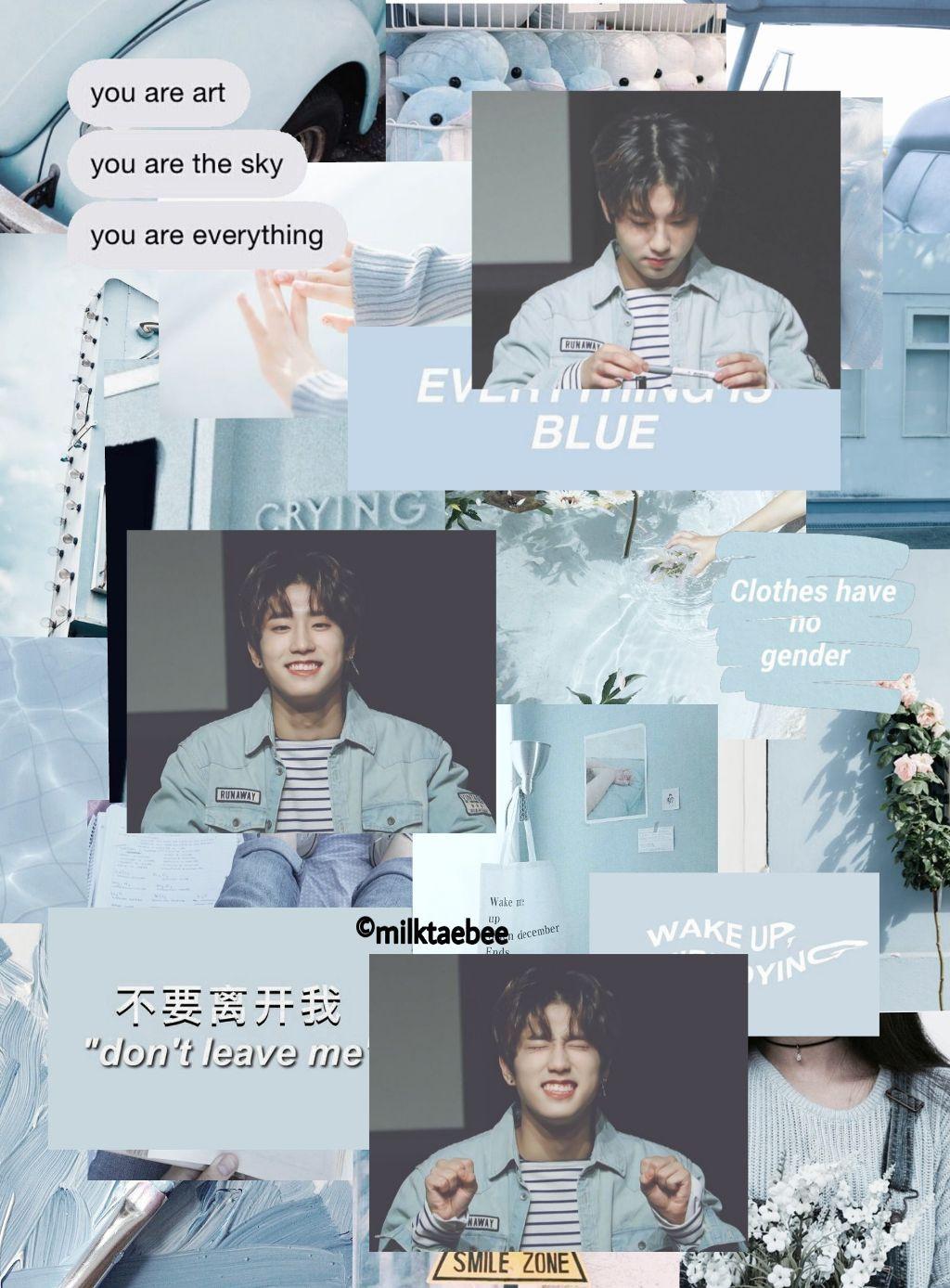 1024x1388 wallpaper aesthetic wallpaperkpop blue pastel bluepaste