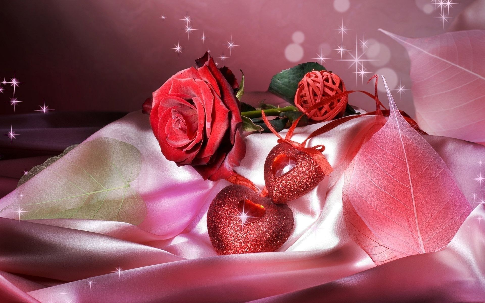 1920x1200 Pink Wallpaper with Roses and Hearts​-Quality Free Image and Transparent PNG Clipart