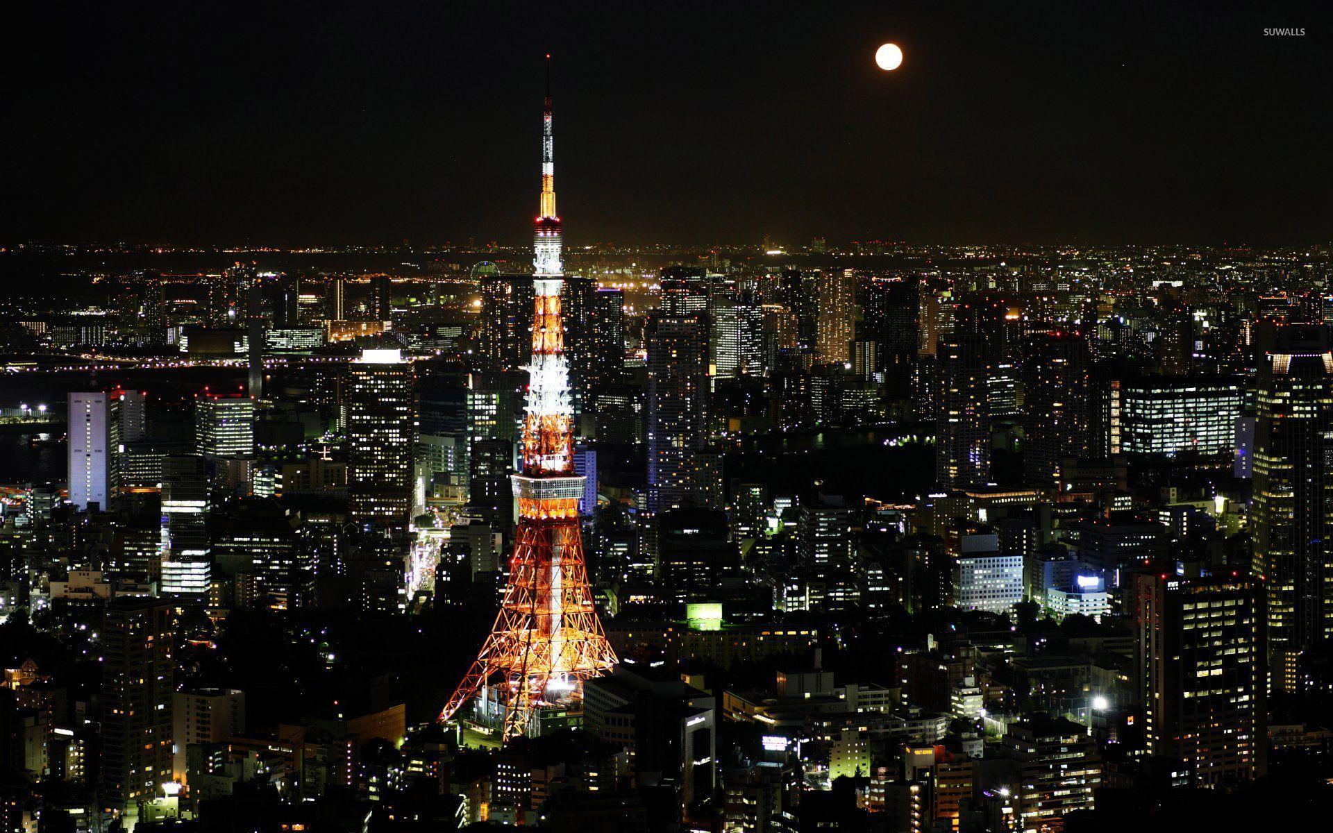 1920x1200 Tokyo At Night HD wallpaper. HD Wallpaper. Tokyo