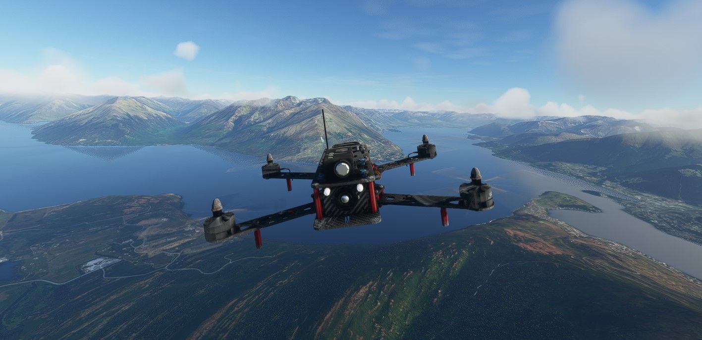 1417x687 FPV Drone with Fireworks