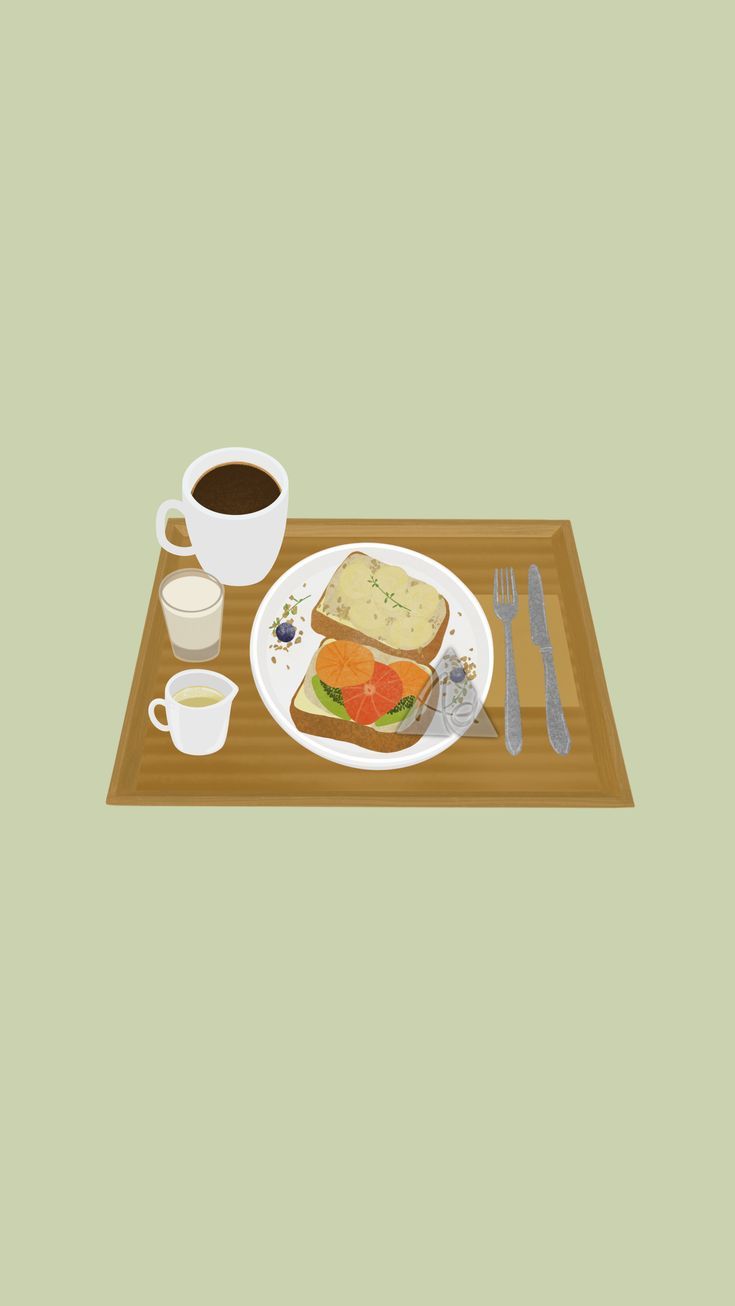 735x1306 Cute Fruit Toast Breakfast WALLPAPER