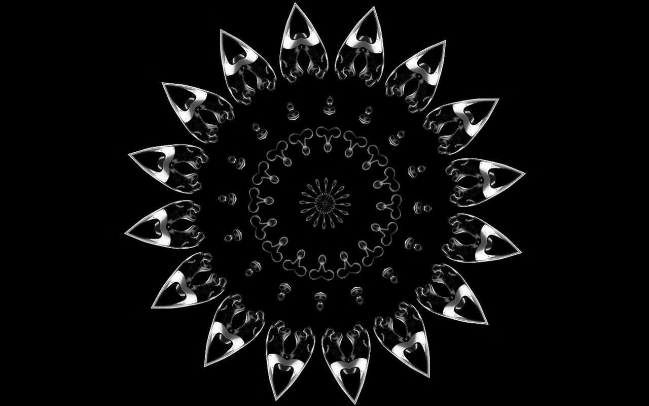 1280x800 Mandala Flower Chrome wallpaper. Mandala Flower Chrome
