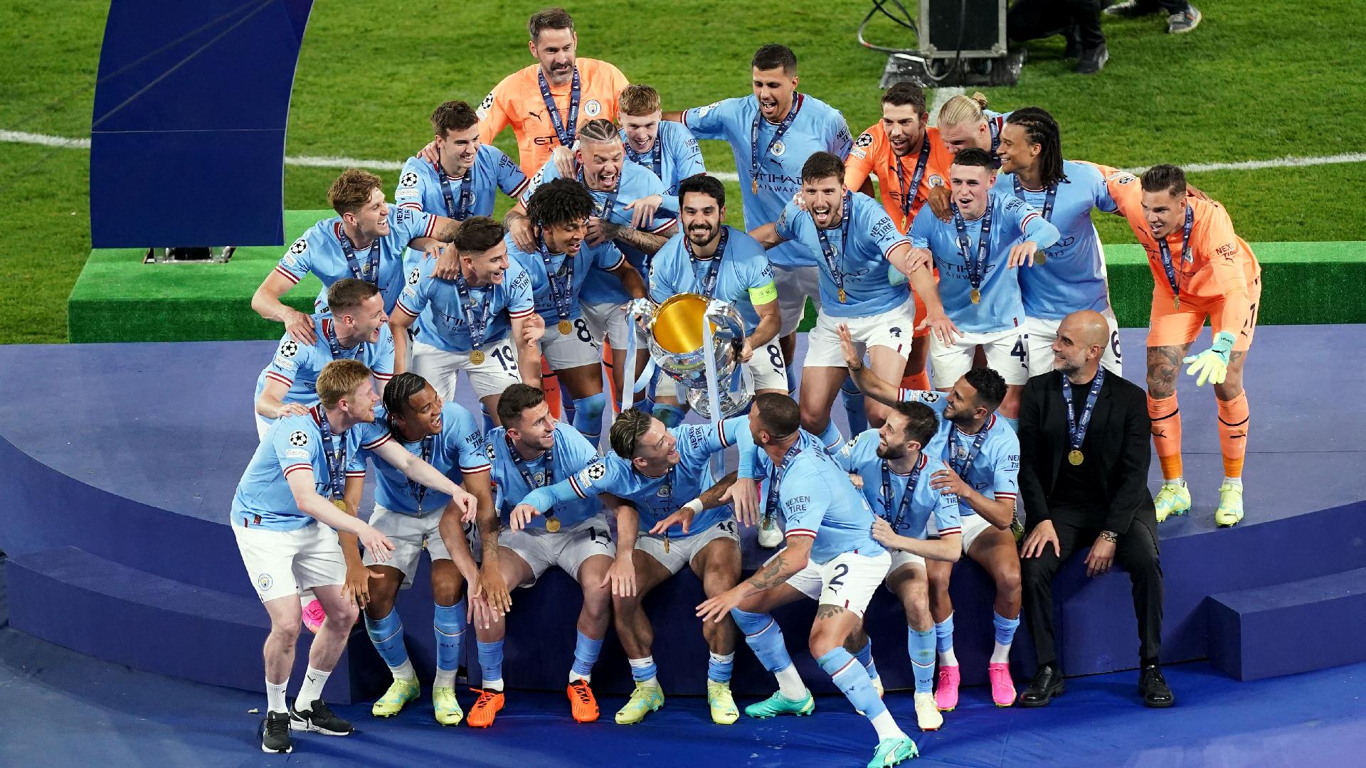 1920x1080 Manchester City's Champions League celebrations in picture