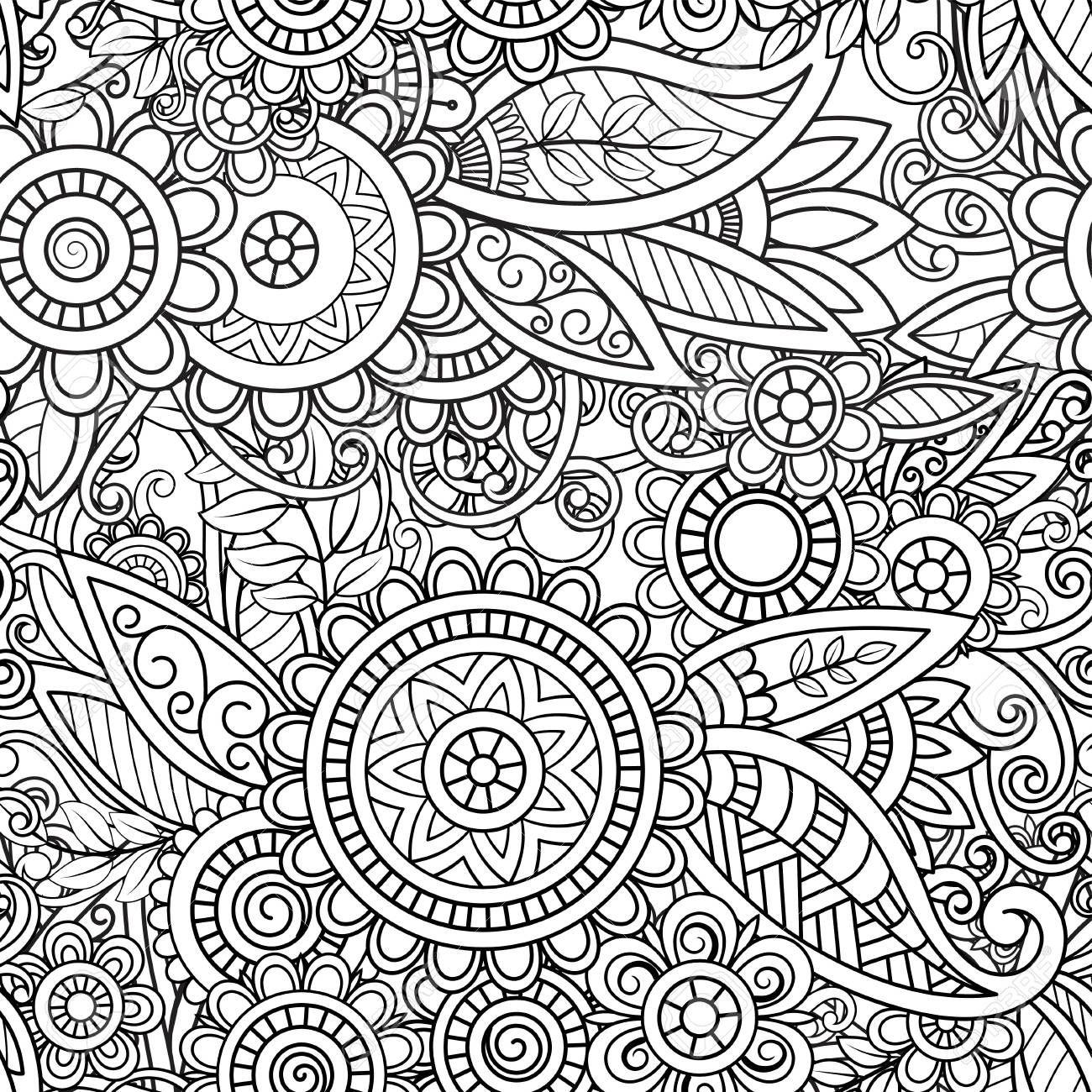 1300x1300 Best Ethnic floral seamless pattern with mandalas Wallpaper
