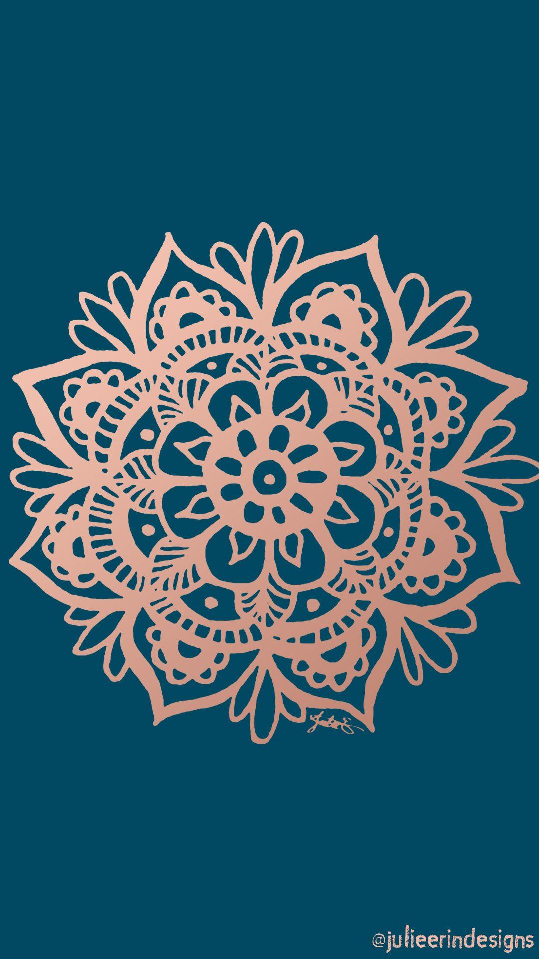 1080x1920 free phone wallpaper rose gold mandala mandalas Erin