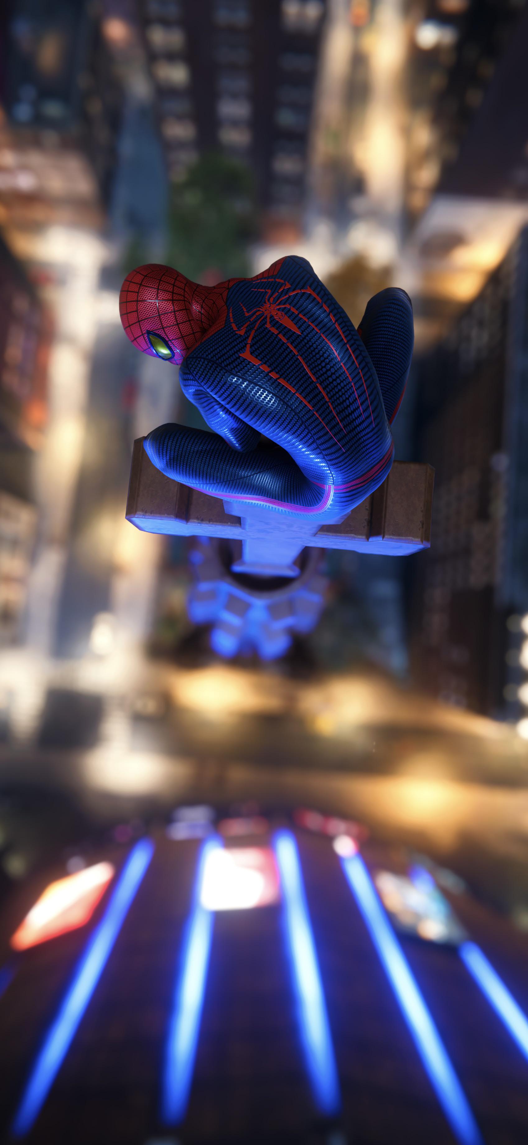 1697x3679 Spider Man Remastered Ps5 Dynamic Lock Screen Wallpaper For IPhone