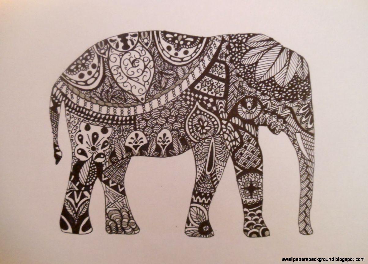 1203x864 Elephant Drawing Wallpaper. Explore