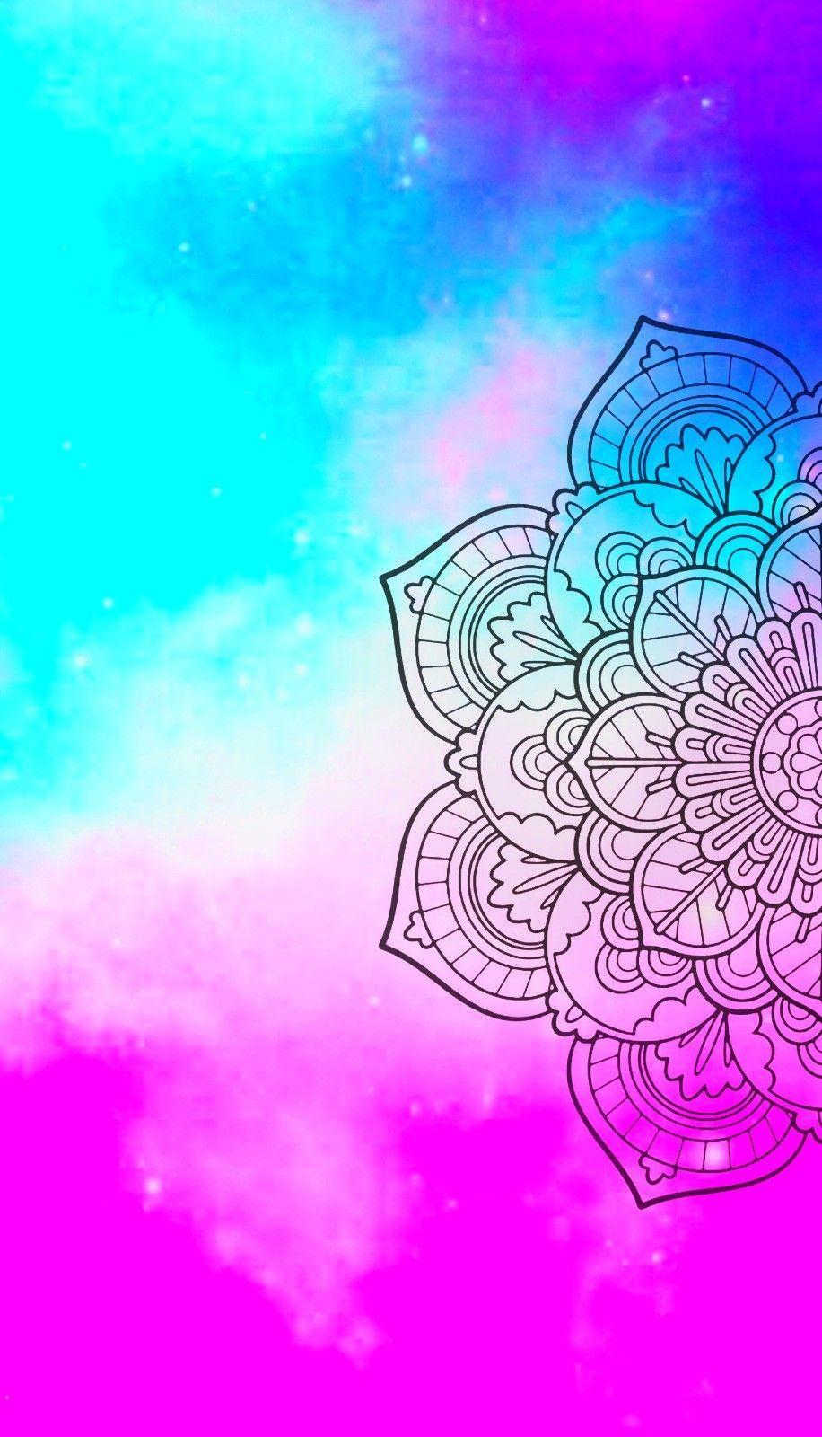 916x1600 Colourful Mandala On White Background